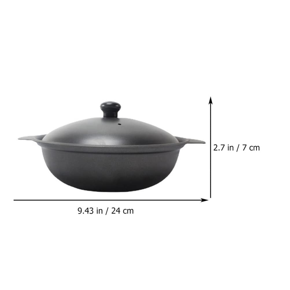 1pc Yellow Clay Casserole Pot for Braised Chicken & Rice - Traditional Stewed Chicken Rice Cooking Utensil - Perfect for Home Cooking, Asian Cuisine & Family Meals