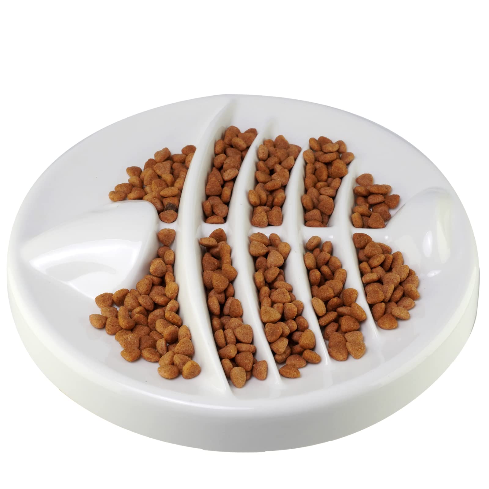 Ceramic Slow Feeder Cat Bowl - Interactive Puzzle Pet Bowl for Healthy Eating, Prevents Bloating in Cats & Dogs | Perfect for Fast Eaters and Weight Management