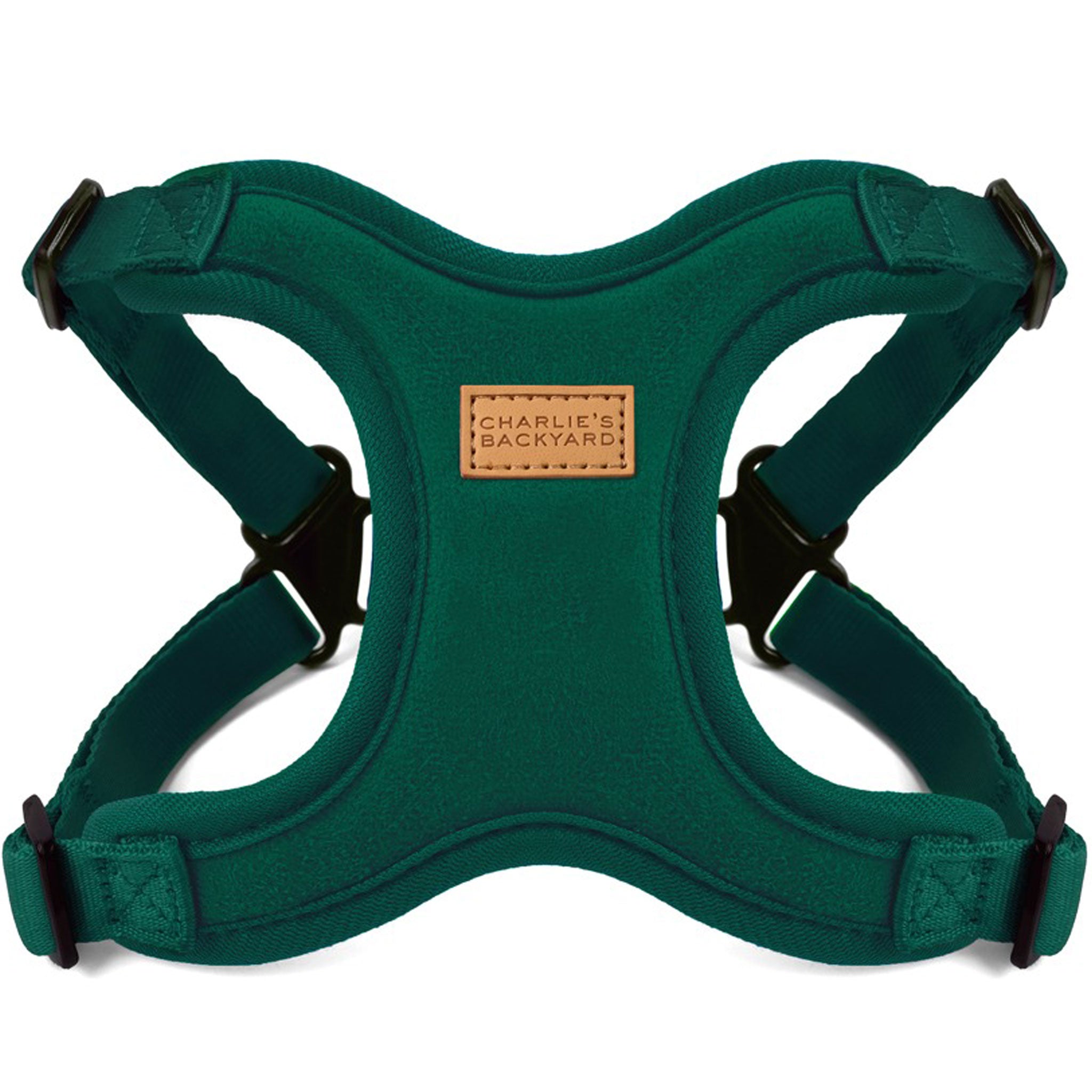 **Charlie's Backyard Comfort Dog Harness - Adjustable & Breathable Pet Vest for Small to Medium Dogs - Perfect for Walking, Hiking & Outdoor Adventures (Green)**