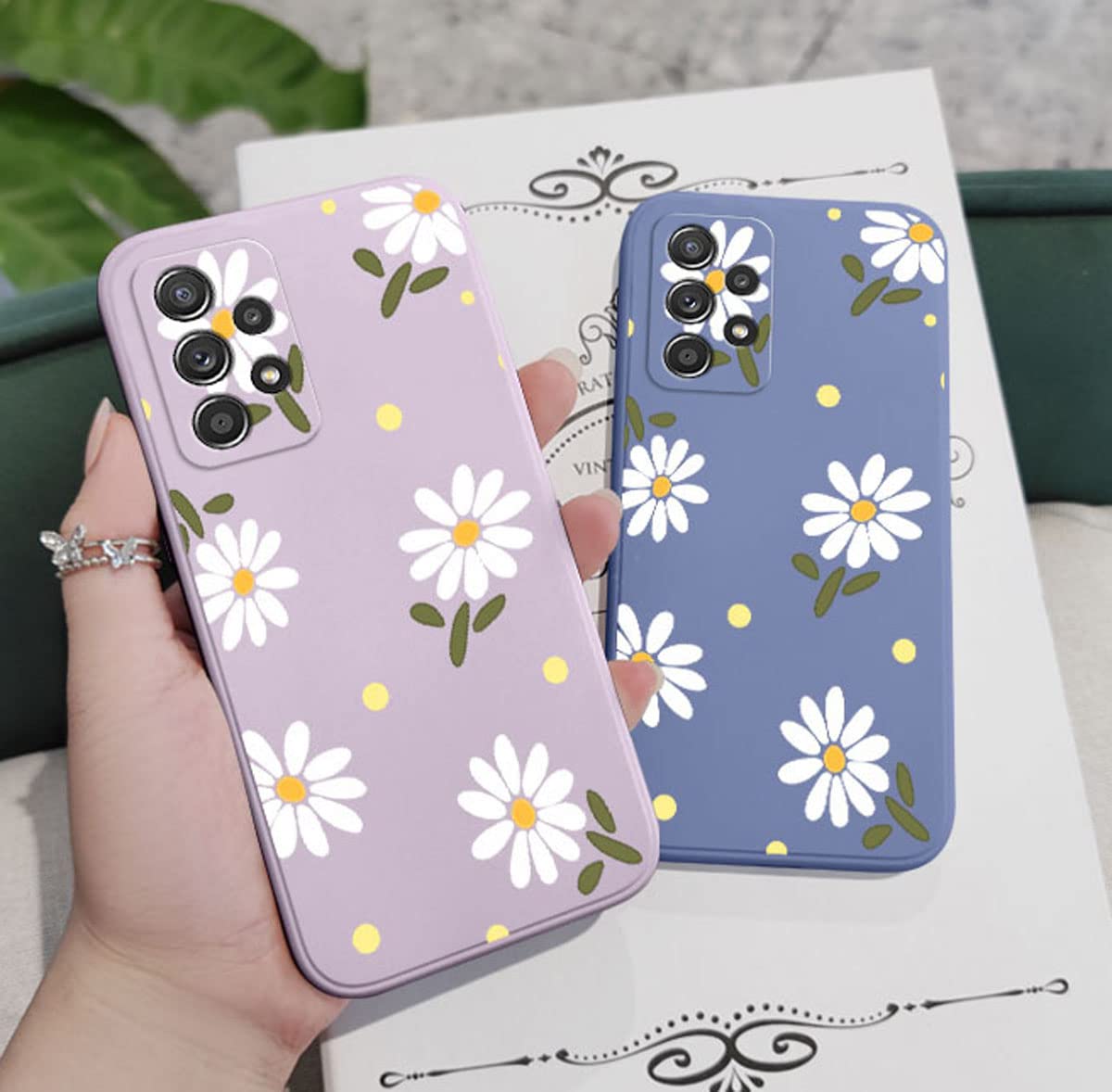 Cute Daisy Pattern Shockproof TPU Bumper Case for Samsung Galaxy Note 20 Ultra 5G (6.9
