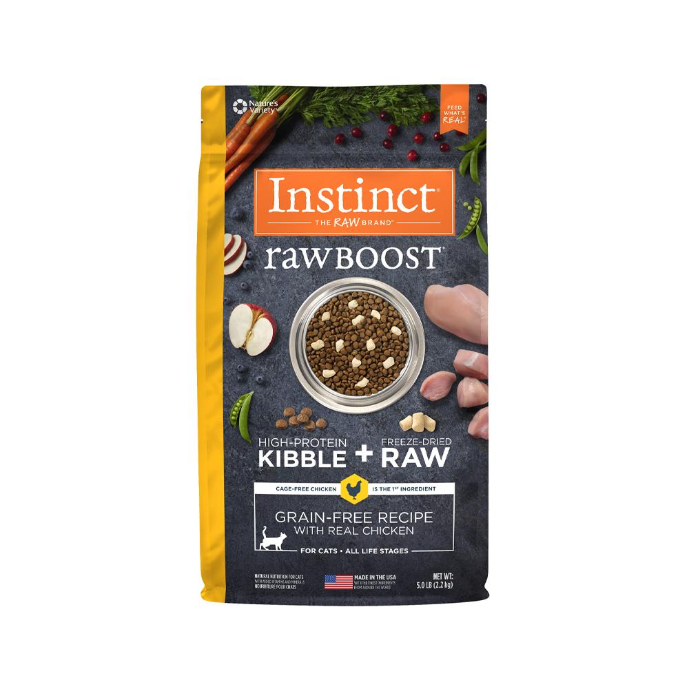Premium Grain-Free Raw Boost Dry Cat Food with Chicken - All Life Stages Formula for Kittens, Adults & Seniors - High Protein Kibble + Freeze-Dried Raw for Optimal Nutrition - Perfect for Indoor & Outdoor Cats