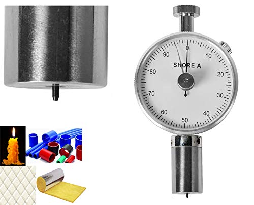 Shore Durometer A Type Hardness Tester 10-90 HA - Analog Rubber Hardness Gauge for Rubber, Leather, Wax | Ideal for Quality Control in Manufacturing & Material Testing