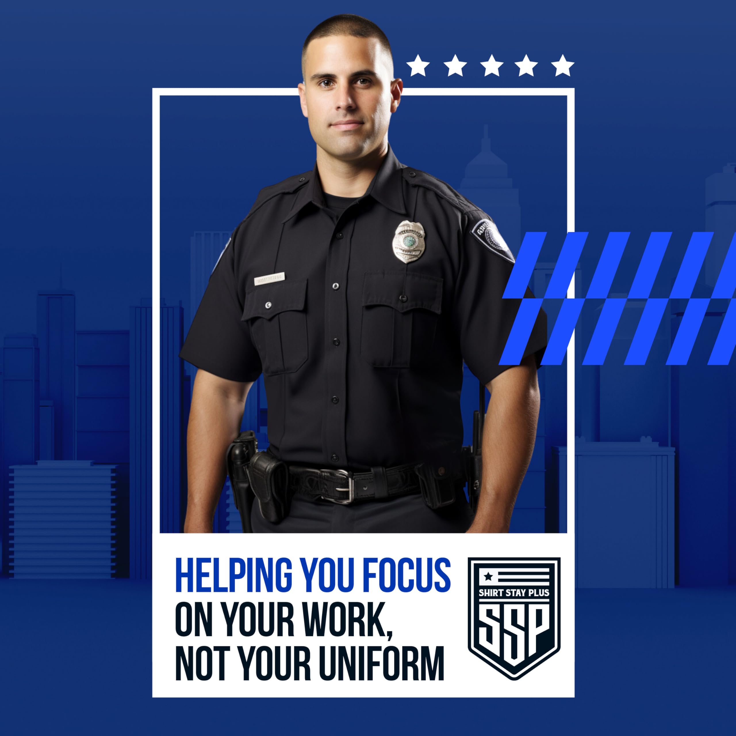 Shirt Stay Plus - Professional Heavy Duty Tactical Belt for Men | Military & Police Gear | Secure Uniform Shirt for Active Duty, Work & Outdoor Adventures