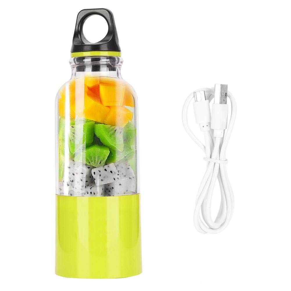 500ML Portable Electric Juicer Cup - USB Rechargeable Blender for Fruits, Vegetables & Smoothies | Travel, Gym & Kitchen Use | Green