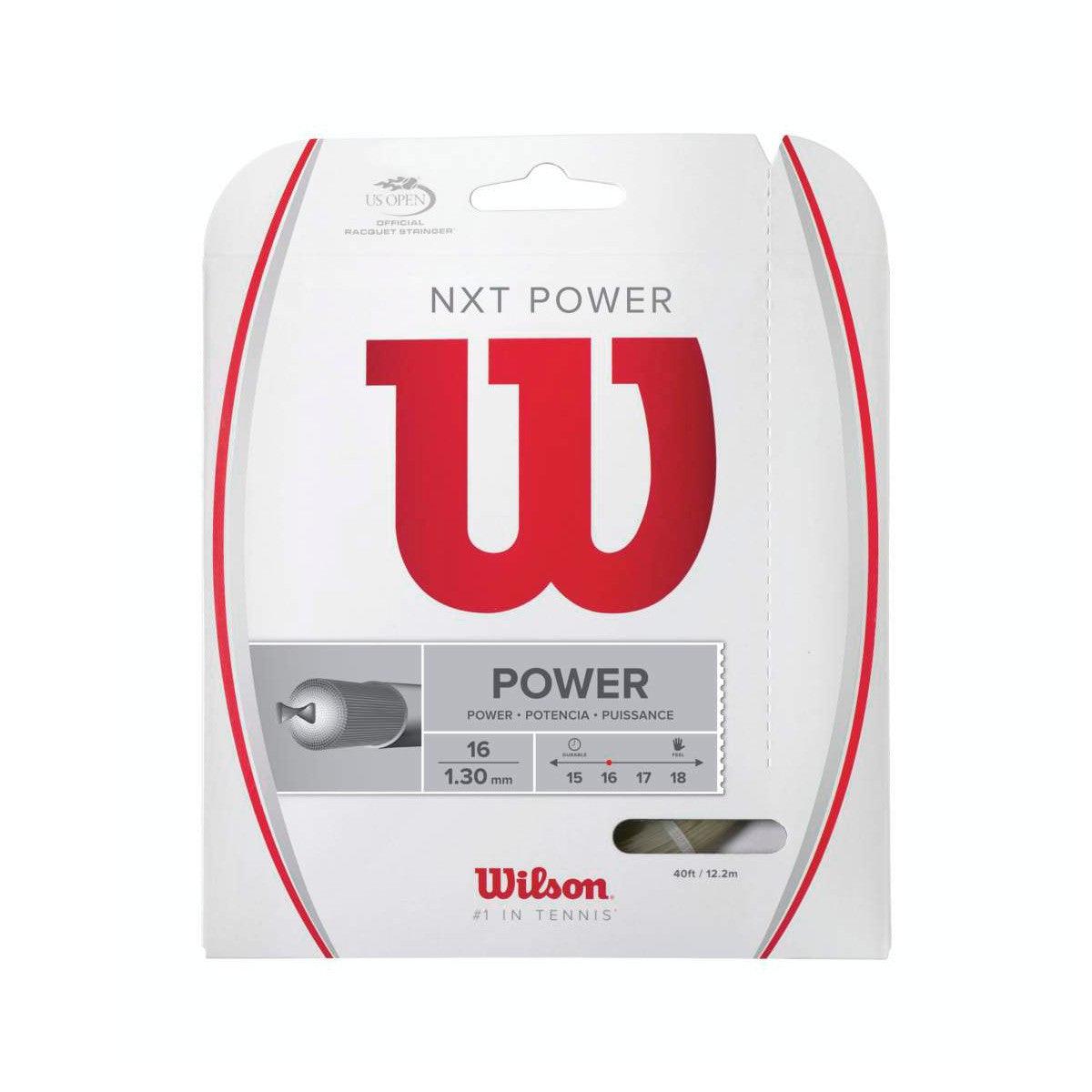 Wilson NXT Power 16 Tennis String Set - Premium Synthetic Gut Strings for Enhanced Control & Durability | Perfect for Competitive Play & Recreational Tennis