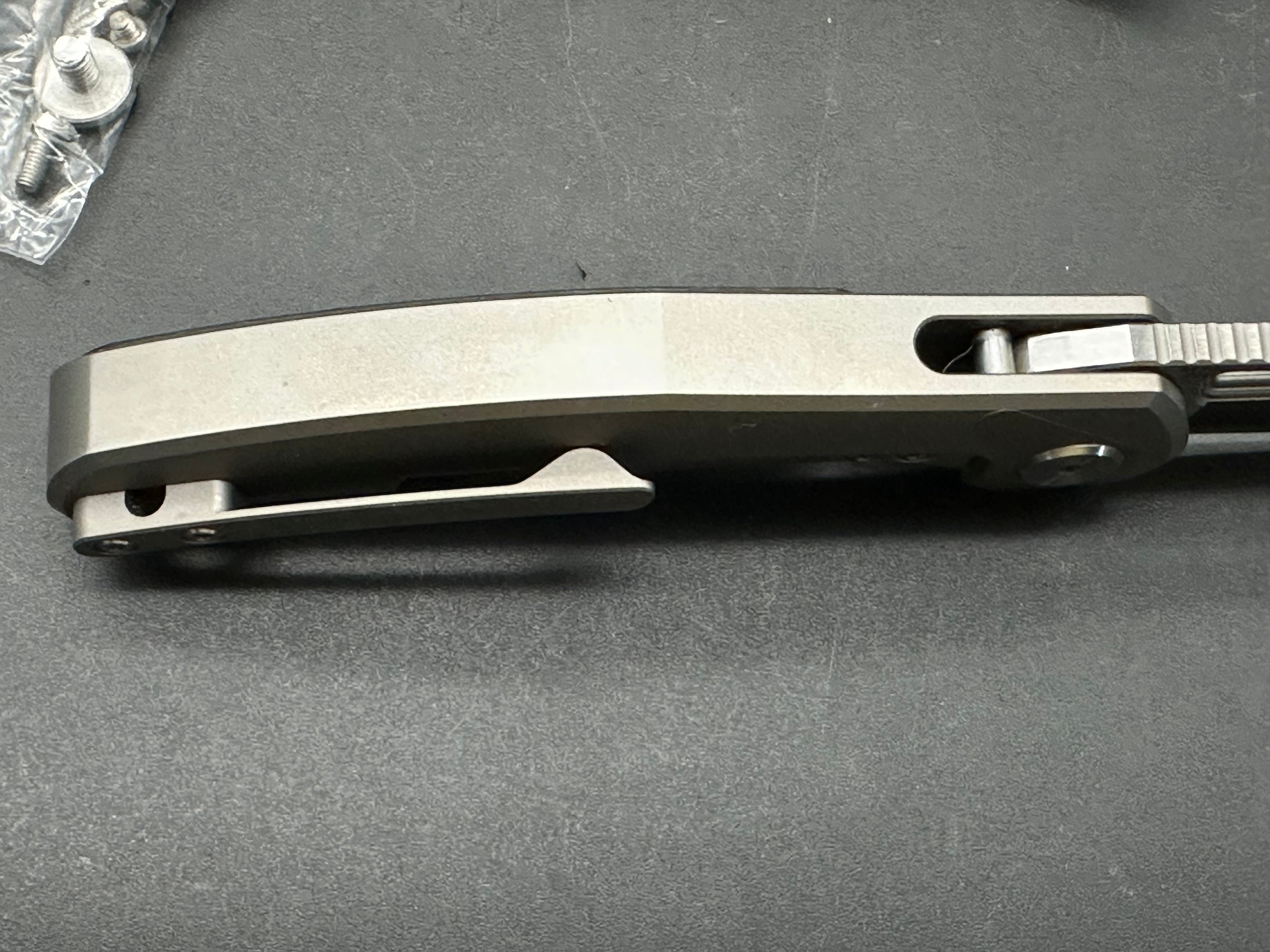 B'yond EDC Rey Integral Frame Lock Knife - Titanium & Carbon Fiber Folding Pocket Knife (3.25