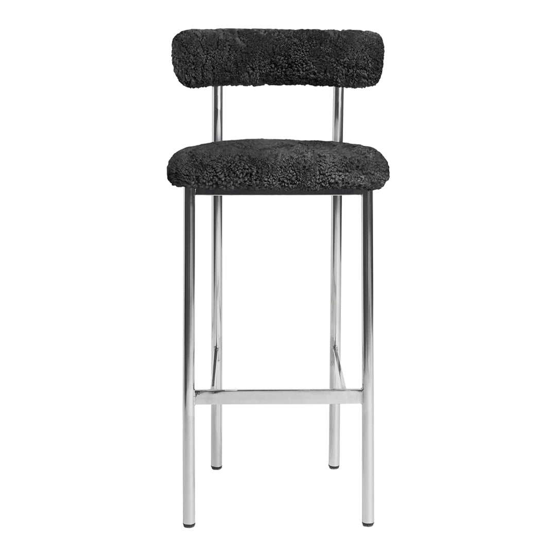 Modern Font Counter Stool - Adjustable Height Bar Stool with Backrest for Kitchen Island, Breakfast Nook & Home Bar - Comfortable Dining & Seating Solution