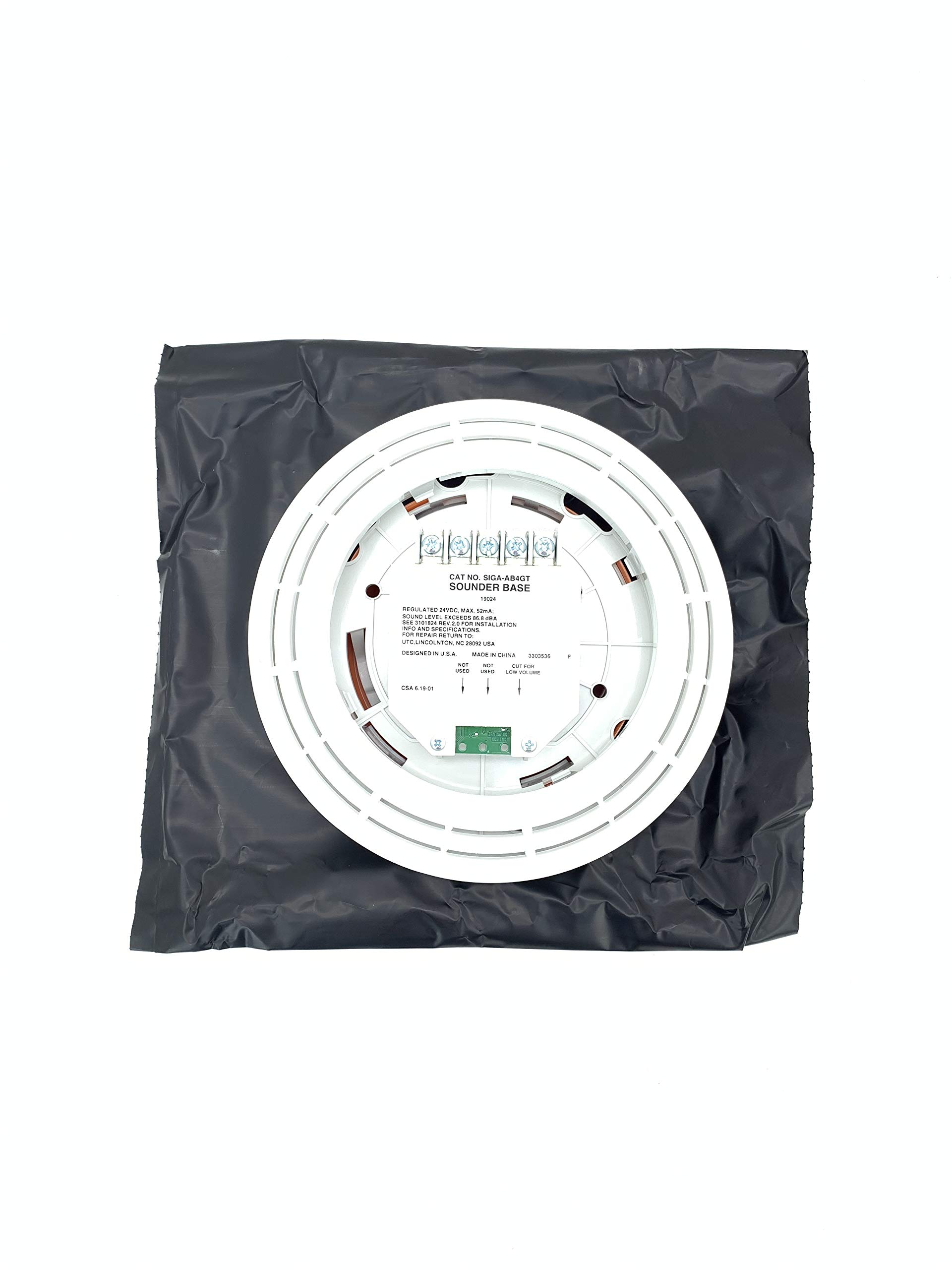 SIGA-AB4GT Detector Base with Built-in Audible Alarm - Edwards Fire Alarm System - Ideal for Commercial Buildings & Industrial Facilities