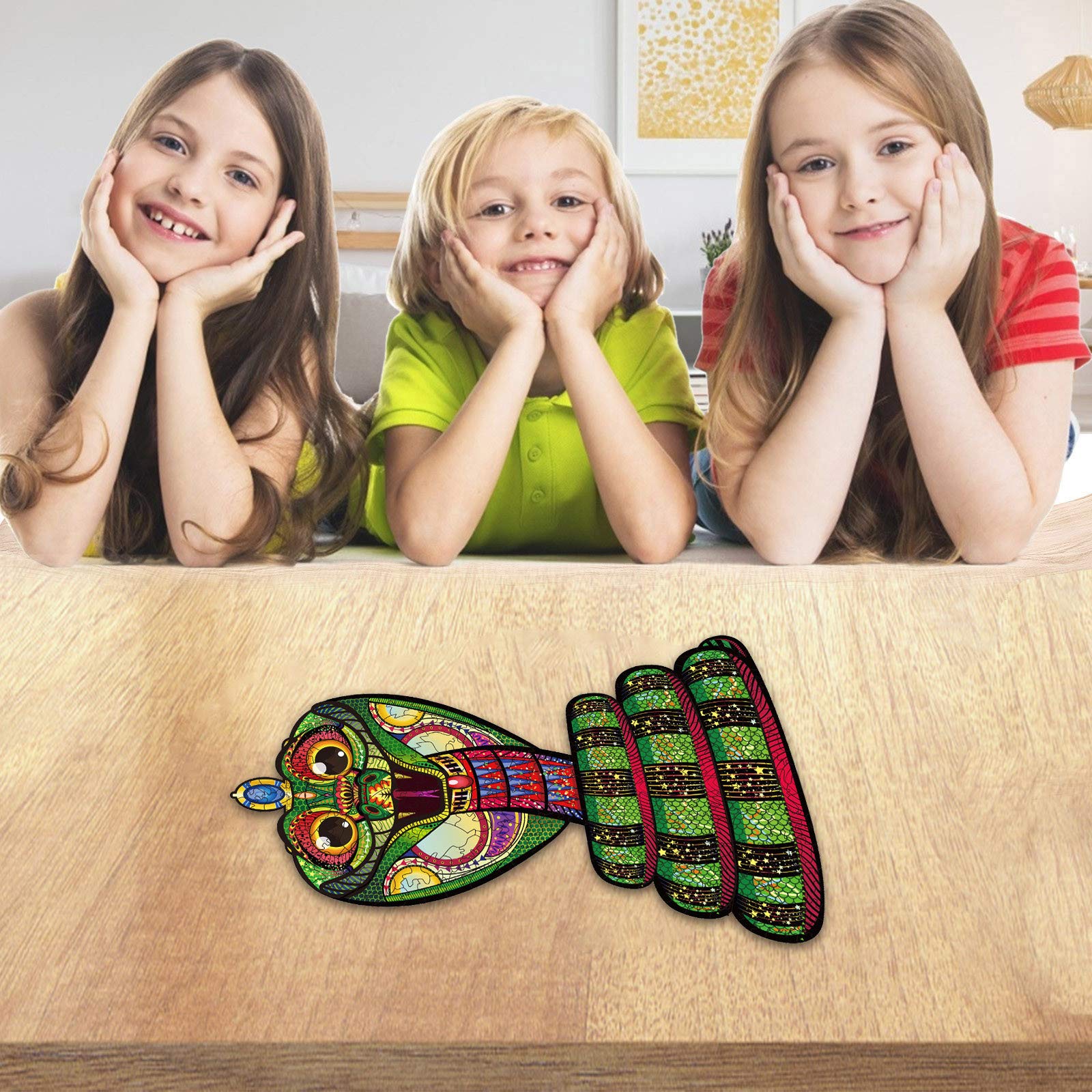 Premium Wooden Puzzle Toy - Unique Animal Shape Cobra DIY Puzzle for Adults & Kids | Interactive Educational Brain Teaser Game | Perfect for Family Bonding, STEM Learning & Stress Relief