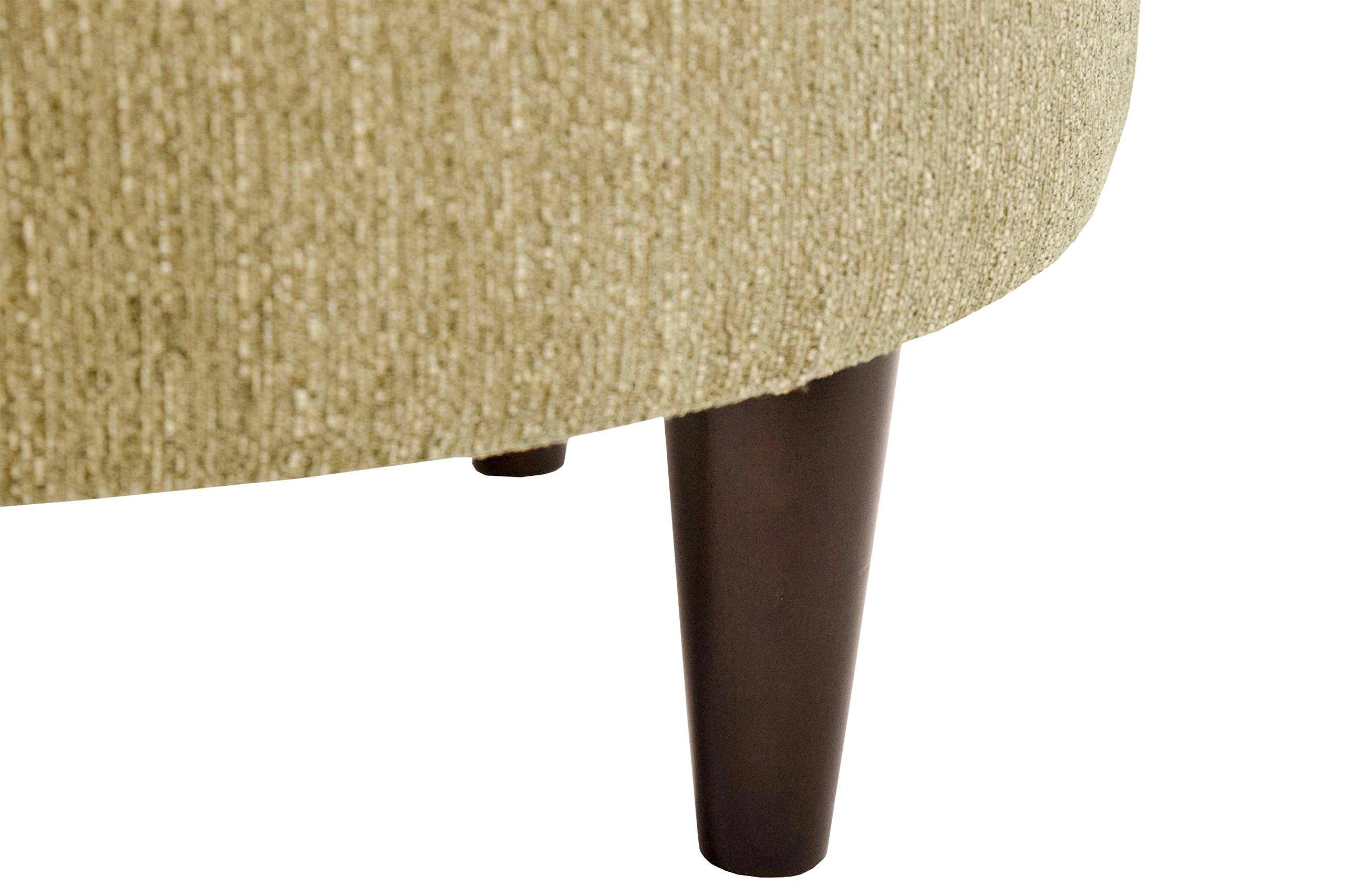 MJL Furniture Designs Sophia Round Ottoman Foot Rest - Upholstered & Padded Vanity Stool for Couch, Living Room, Bedroom - Perfect for Entryway, Home Office & Reading Nook - Soft & Comfortable Seat for Relaxing, Watching TV or Decorating Your Space