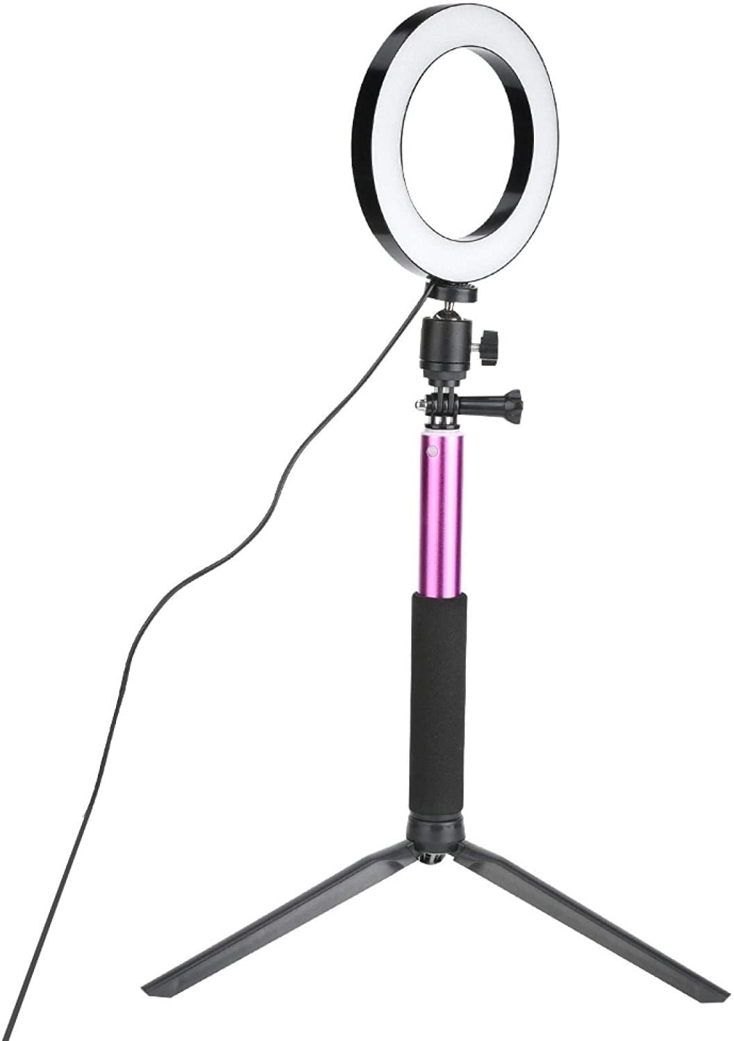 Professional Photography Ring Light Kit - Adjustable Height, 3 Color Temperatures & 10 Brightness Levels for YouTube Videos, TikTok Live Streaming, Makeup Tutorials and Home Studio Lighting
