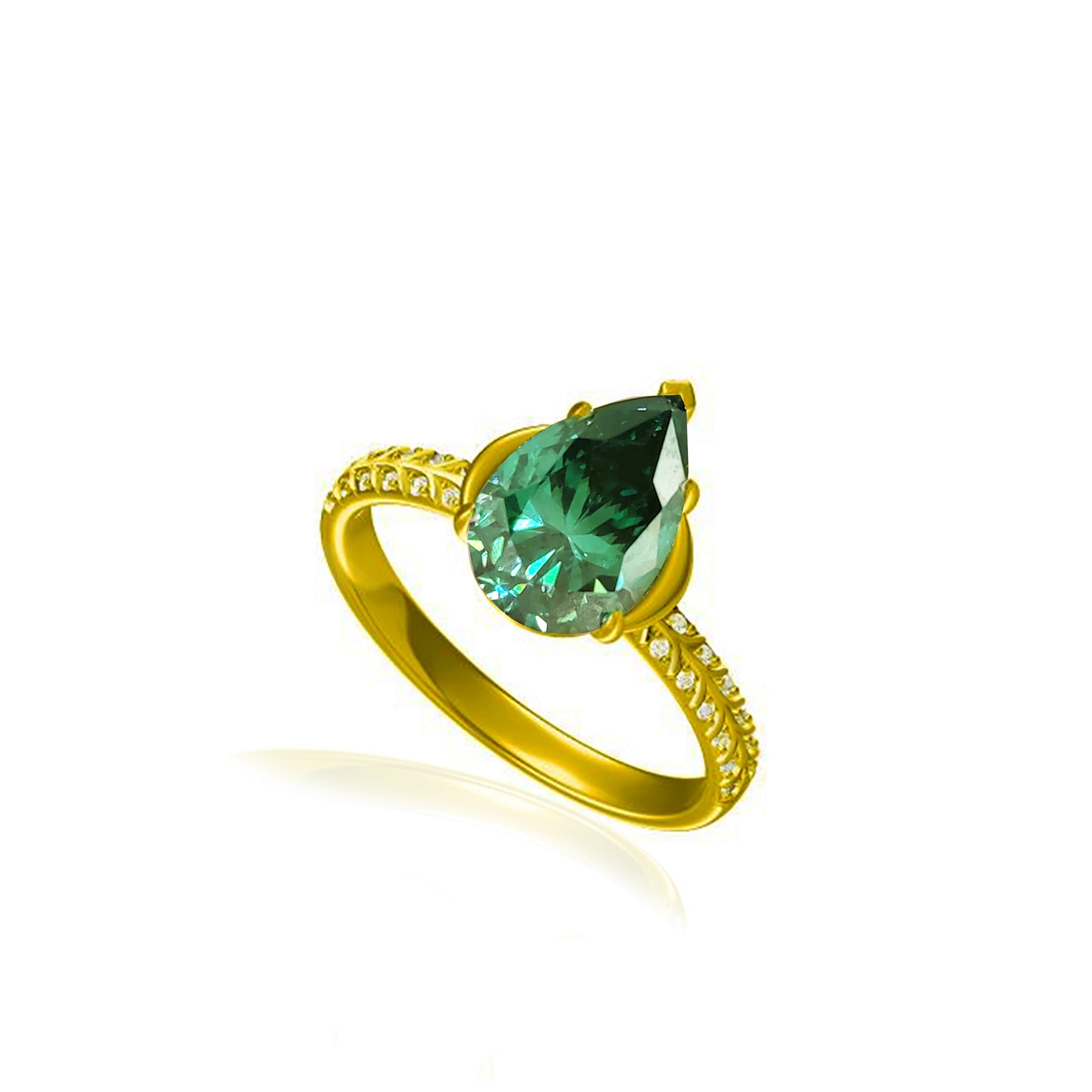Celestial Tear Pear Cut Moissanite Ashes Ring for Women - Elegant Memorial Jewelry for Cremation Keepsake, Wedding, Anniversary & Special Occasions