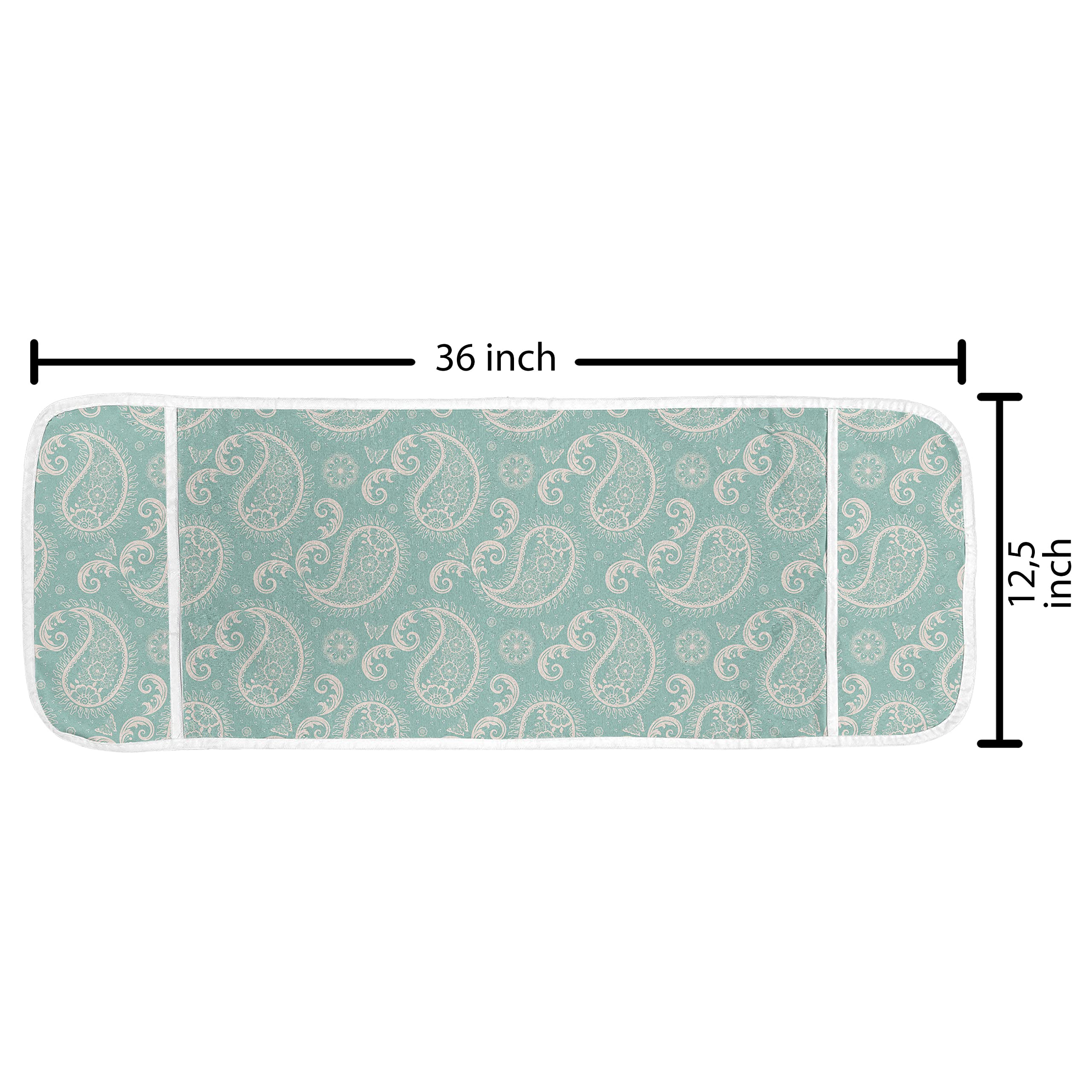 Ambesonne Paisley Microwave Cover - Waterproof Kitchen Organizer with Pockets, 36
