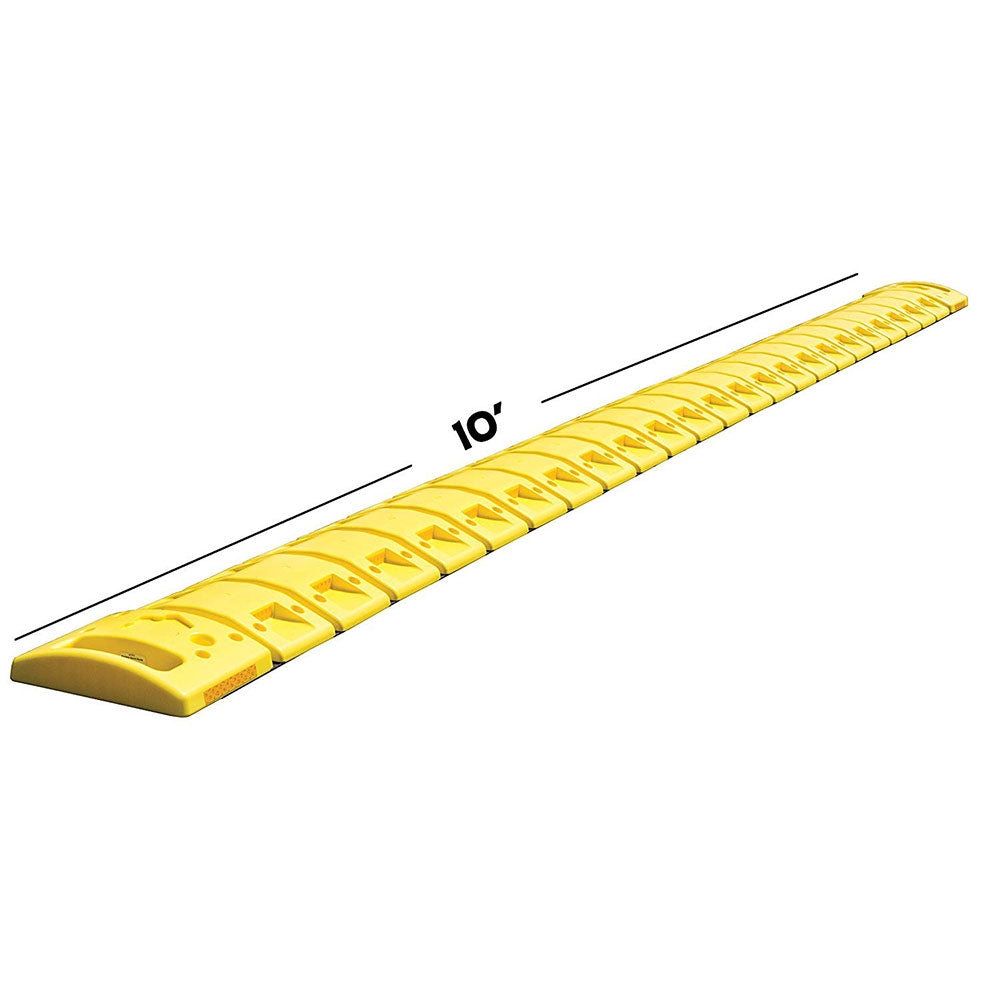 Aervoe 1170 Portable Speed Bump with Reflective Strips - Yellow Safety Traffic Control Device for Parking Lots, Driveways & Construction Zones