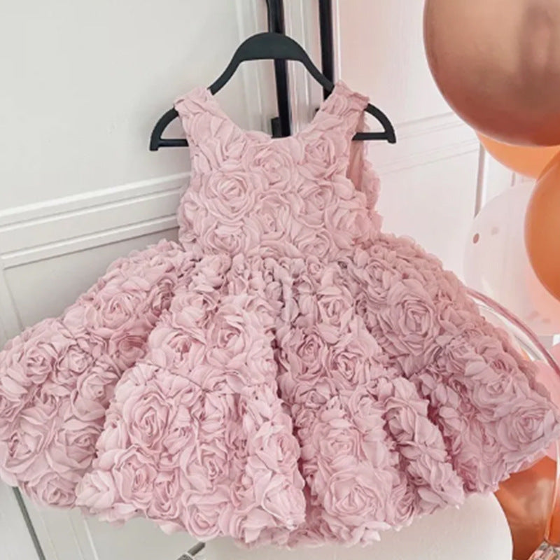 Elegant Baby Girl Birthday Tutu Dress - Flower Girl Princess Gown for Special Occasions | Perfect for 1st Birthday, Christening, Wedding & Photo Shoots
