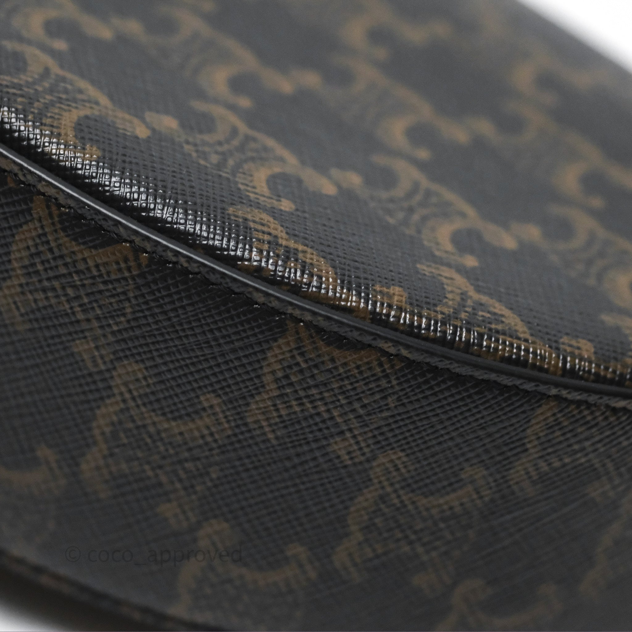 Celine Triomphe Canvas Leather Crossbody Bag in Tan - Stylish and Elegant for Work, Travel & Everyday Use