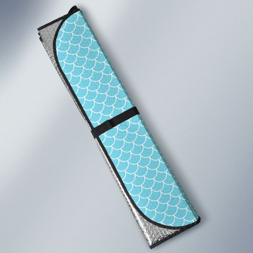 Blue Mermaid Scales Car Sun Shade - UV Protection Window Cover for Vehicles | Perfect for Beach Trips & Summer Parking