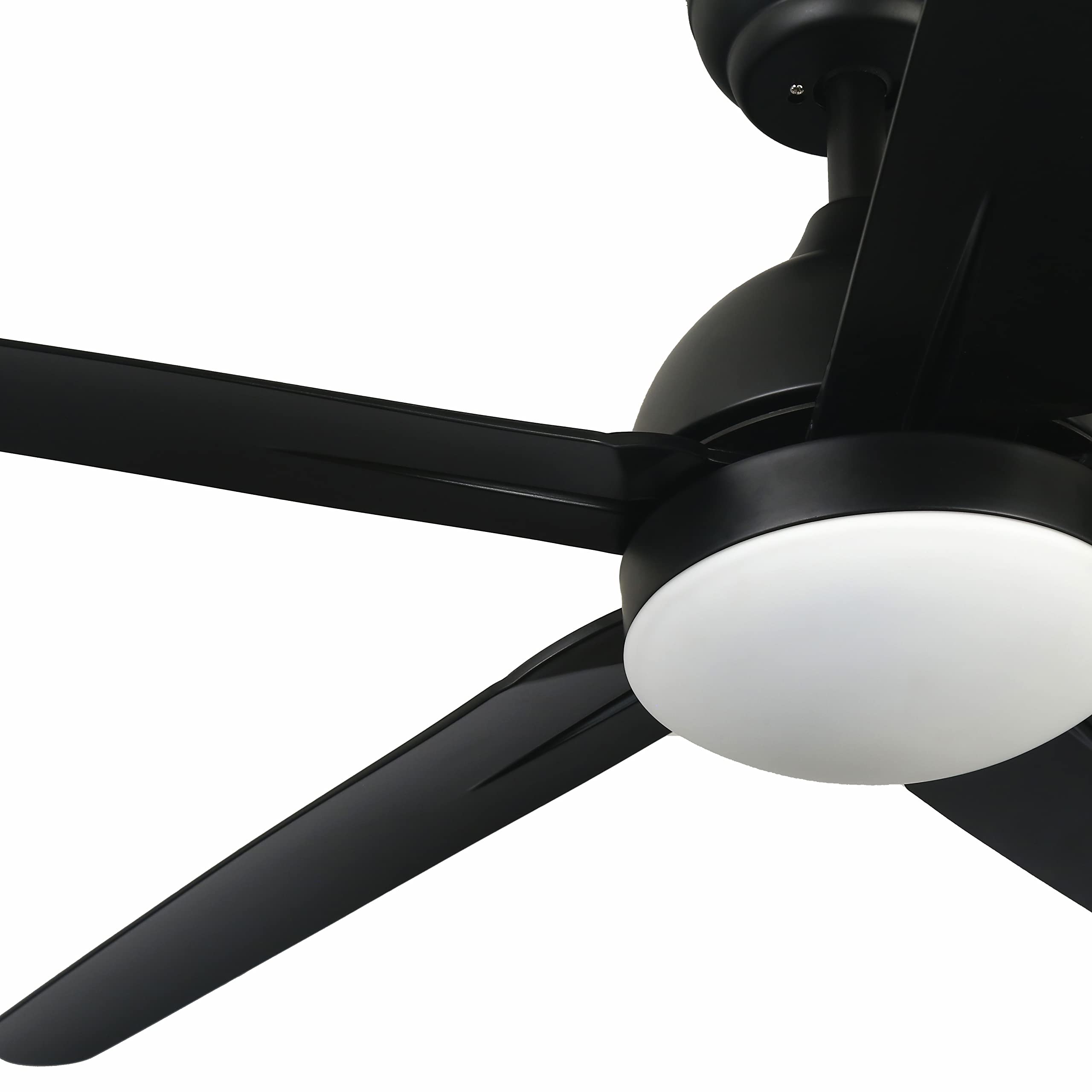 FINXIN 52 Inch Smart Ceiling Fan with LED Light - Remote Control, 3/5 Blades, Quiet DC Motor - Perfect for Bedroom, Living Room & Dining Room - Modern Black Finish for Home & Office Cooling