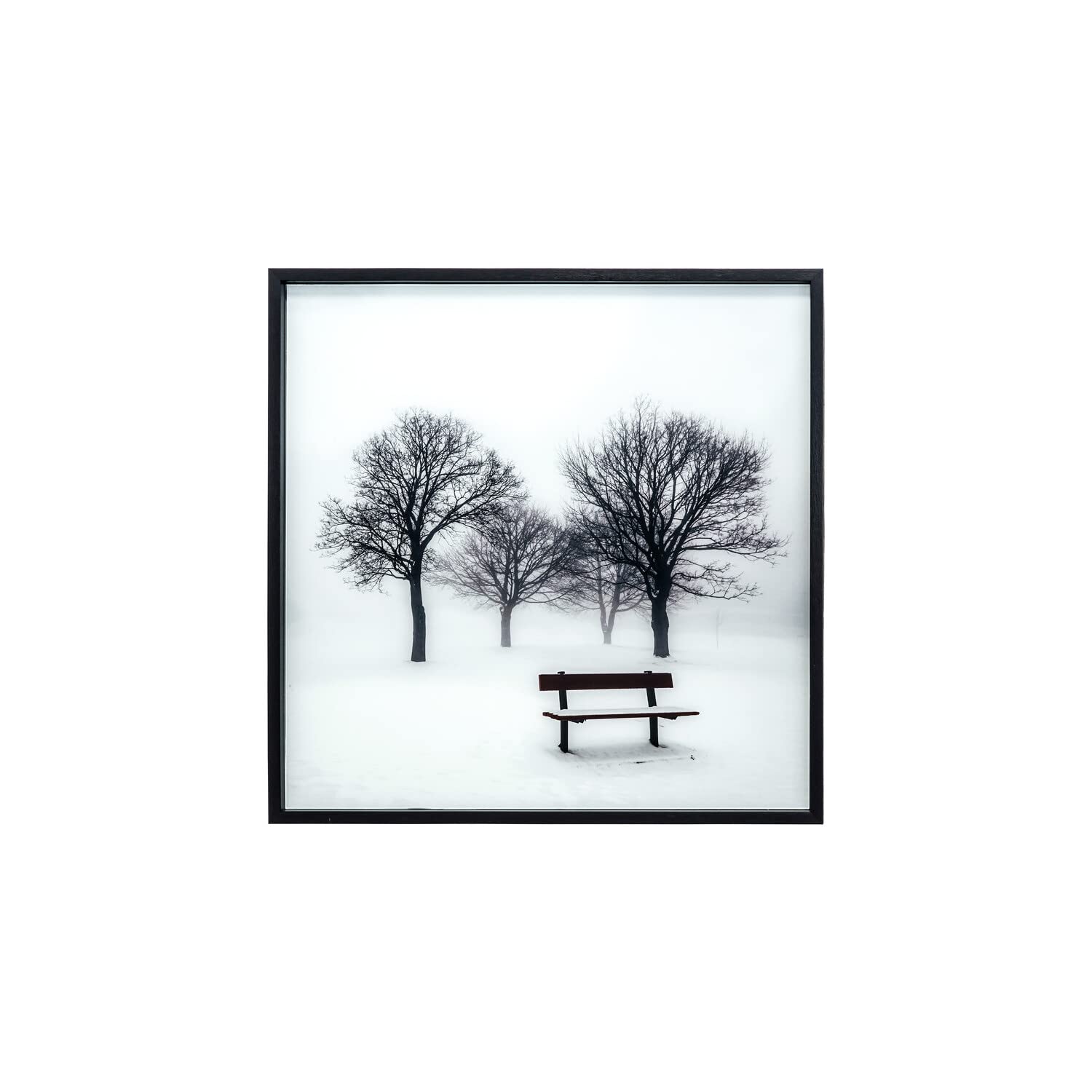 Yosemite Home Decor - Winter Morning Fog Wall Art Print - Scenic Landscape Painting for Living Room, Bedroom & Office Decor