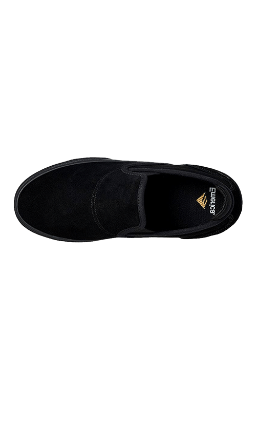 Emerica Wino G6 Youth Slip-On Skate Shoes for Boys - Black/Black - Comfortable & Durable for Skateboarding and Casual Wear