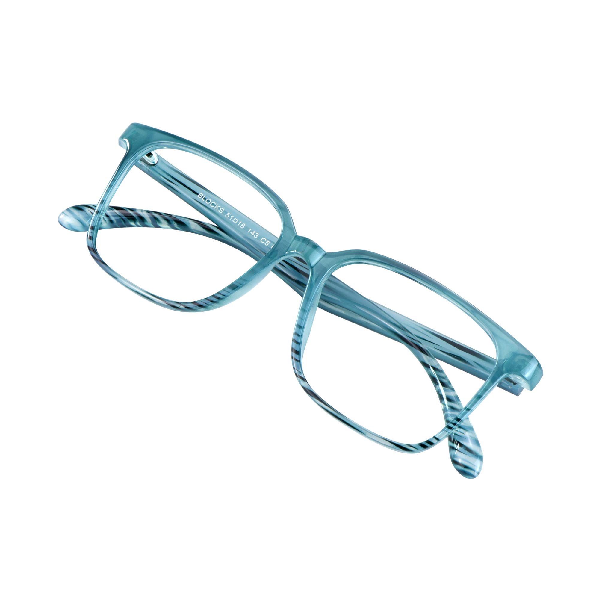 VisionGlobal Blue Light Blocking Glasses for Women & Men - Anti Eyestrain Computer Glasses with Stylish Square Frame & Anti Glare Coating - Perfect for Gaming, Office Work & Screen Time Protection
