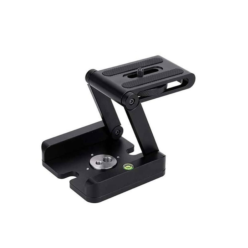 Otueidnsy Z-Type Tilt Tripod Head with Quick Release Plate - Foldable & Portable Camera Bracket for DSLR, Mirrorless Cameras - Perfect for Travel, Vlogging & Outdoor Photography