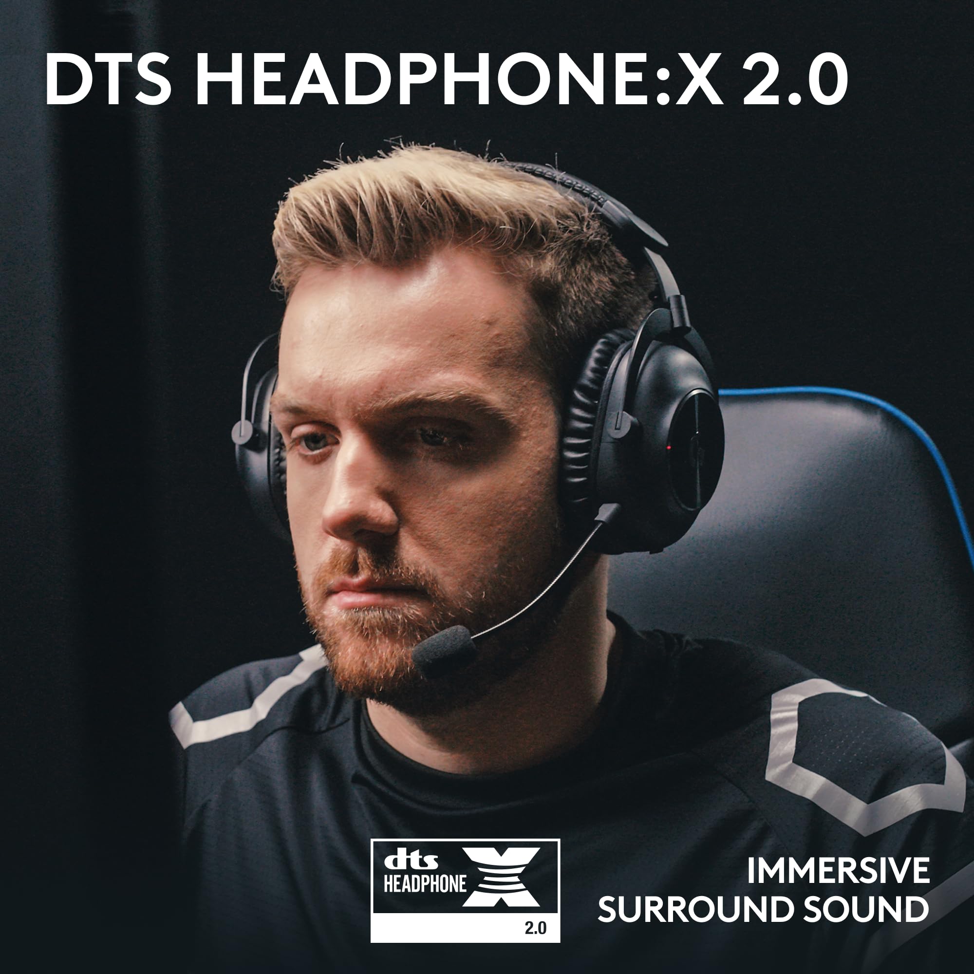 Logitech G PRO X 2 Lightspeed Wireless Gaming Headset with Detachable Mic - 50mm Graphene Drivers, DTS:X 2.0 7.1 Surround Sound - Bluetooth/USB/3.5mm Compatible with PC, PS5, PS4, Nintendo Switch - Black - Perfect for Competitive Gaming & Streaming