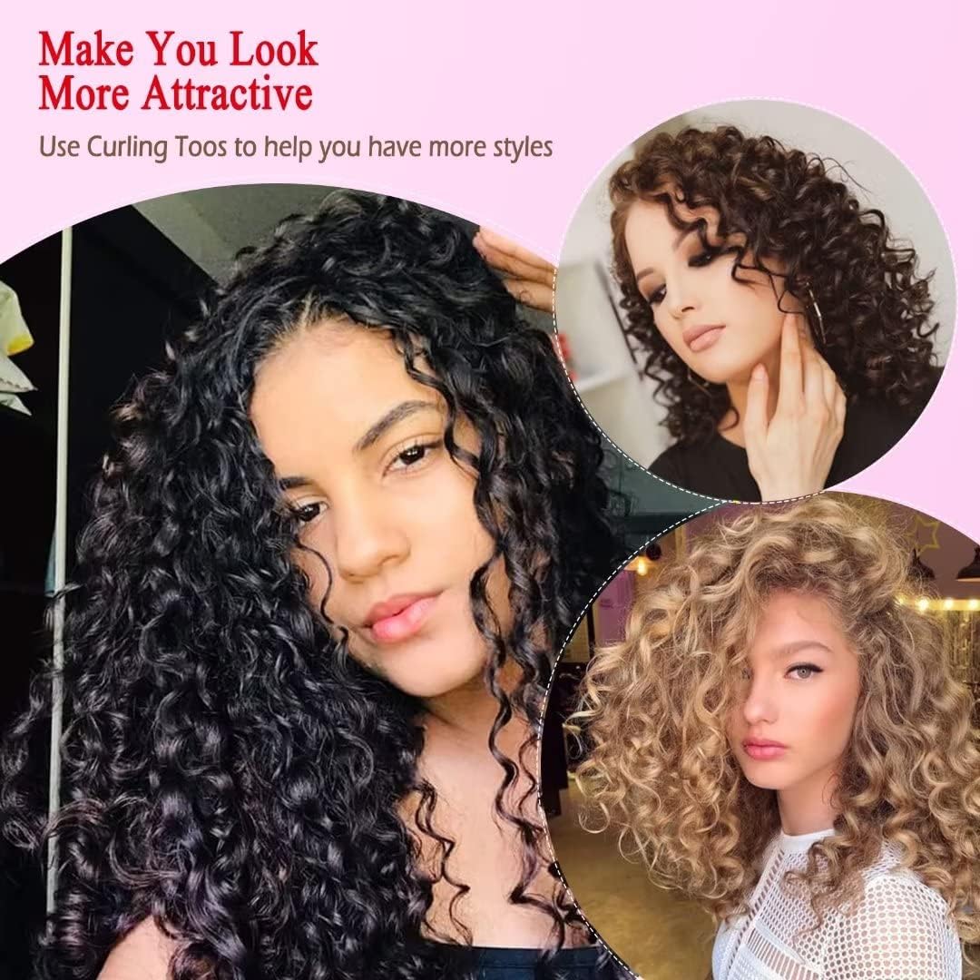 APOEM 10PCS Heatless Flexible Curling Rods - No Heat Soft Hair Twist Tight Curl Foam Rollers for Women & Girls - Long & Short Hair Curlers - Perfect for Overnight Styling, Beach Waves & Damage-Free Curls
