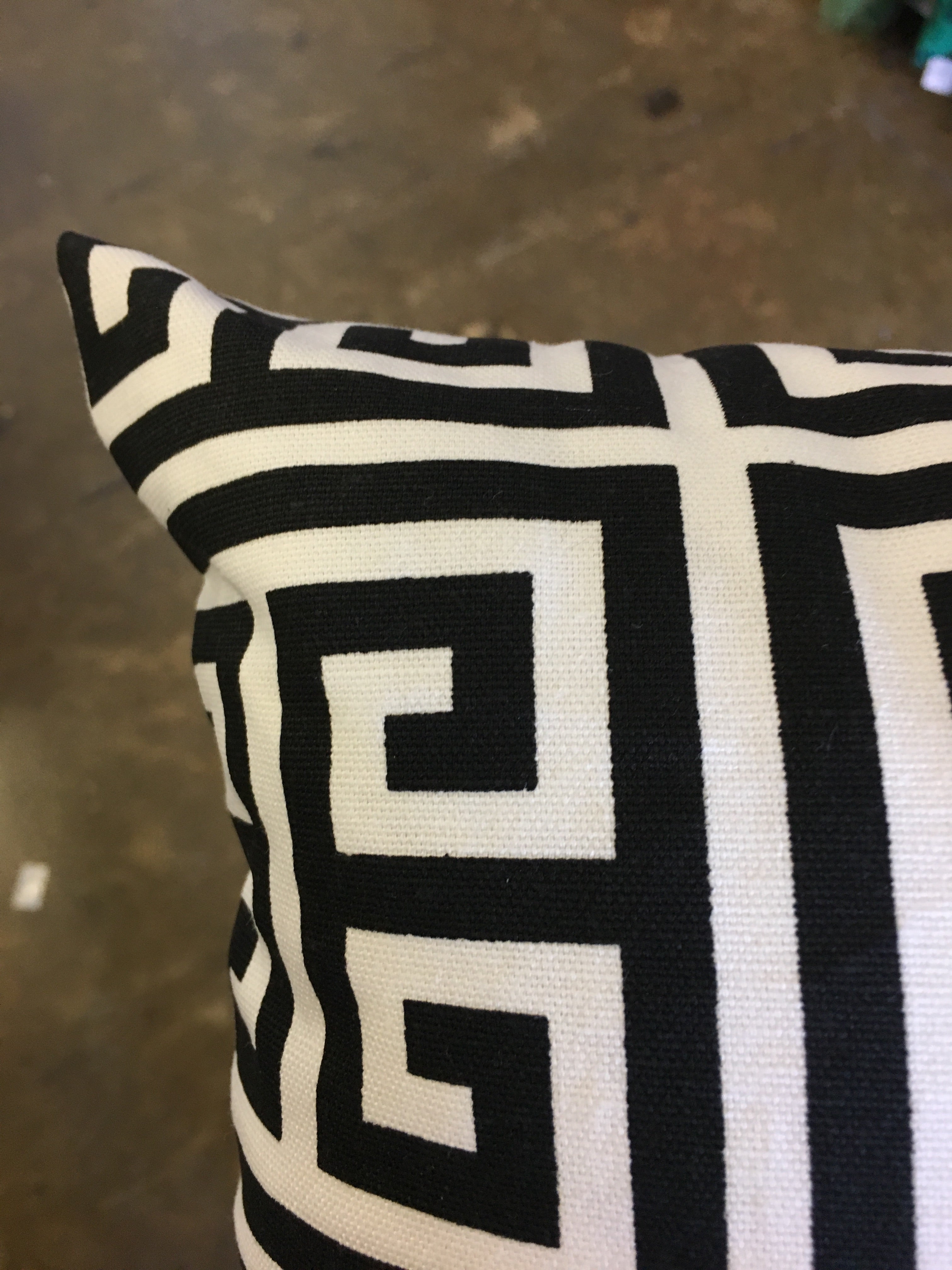 Premium Black and White Lumbar Pillow - 12x22 Inches - Supportive Cushion for Sofa, Bed, Office Chair - Home & Office Comfort