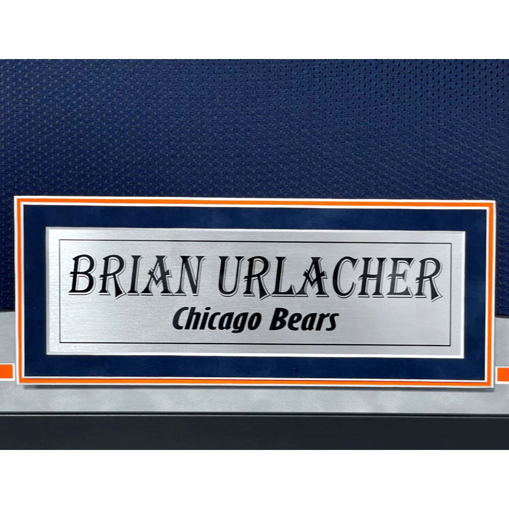 Brian Urlacher Autographed Chicago Bears Jersey - Framed BAS Signed Inscribed HOF Collectible - Perfect for Sports Memorabilia Displays, Man Cave Decor & NFL Fan Gifts