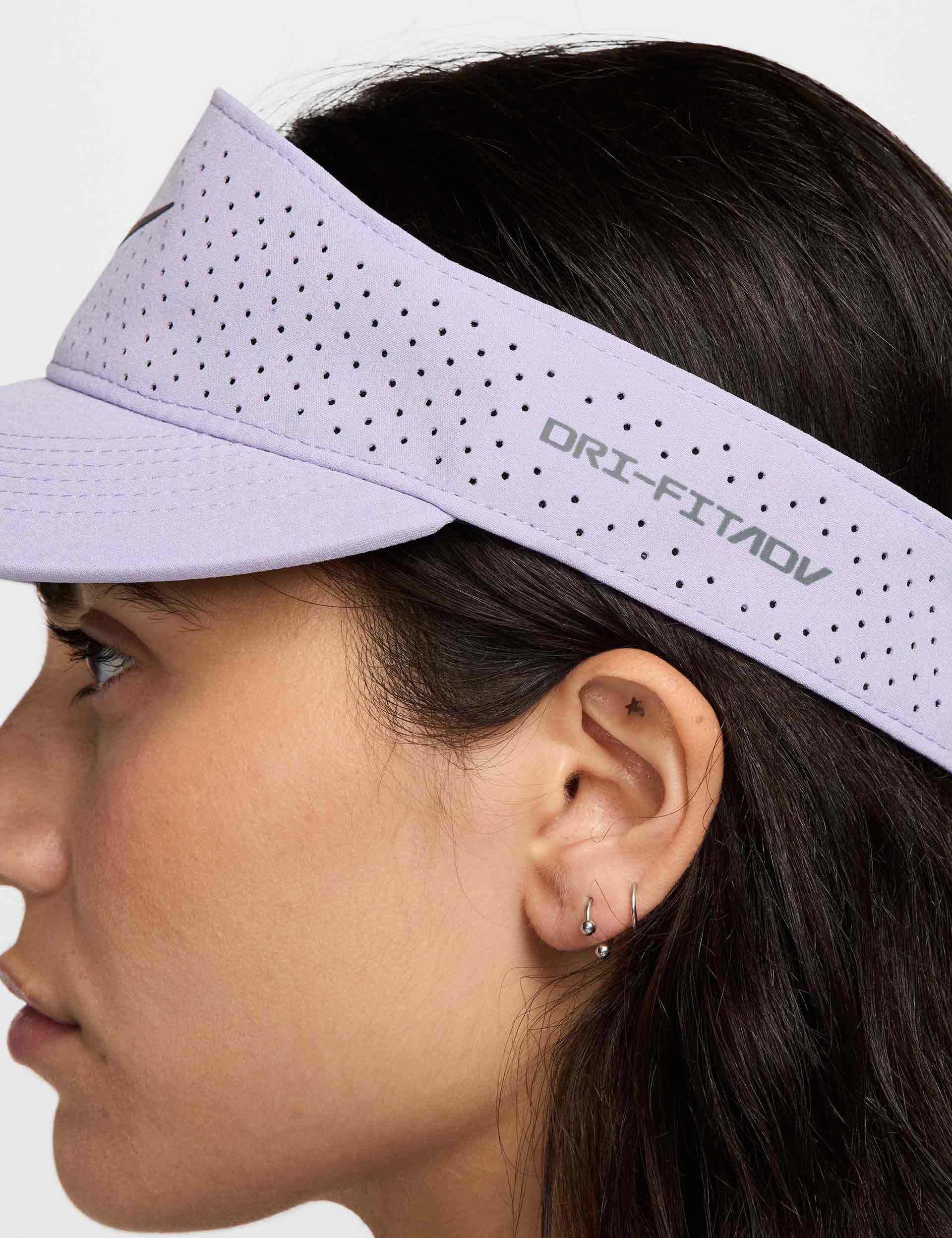 Nike Dri-FIT ADV Ace Tennis Visor - Hydrangeas/Anthracite/Black - Lightweight Moisture-Wicking Sun Protection for Tennis, Golf & Outdoor Sports