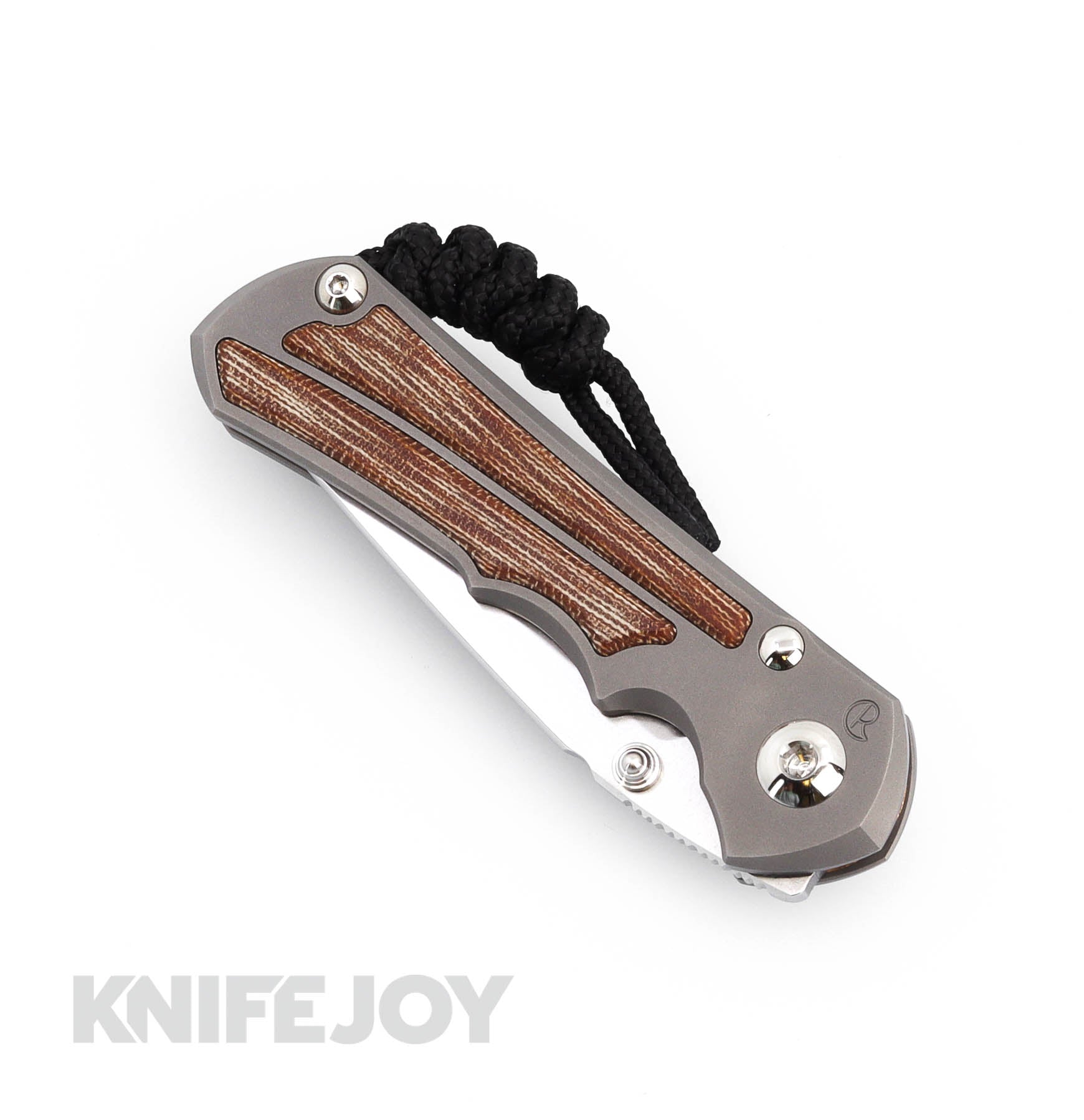 Chris Reeve Small Inkosi Left Handed Tanto Folding Knife - MagnaCut Blade, Natural Canvas Micarta Inlay & Glass Blasted Titanium Handles | EDC, Outdoor Survival, Tactical Gear, Hunting, Camping