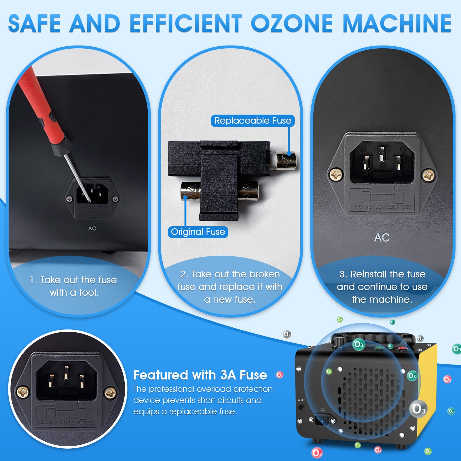 JOBYNA Ozone Generator - 28,000mg/h Air Purifier & 500mg/h Water Purification - High Capacity Ozone Machine for Home, Industrial & Commercial Use - Eliminates Odors in Cars, Houses, Rooms from Smoke & Pets - Perfect for Air Purification, Water Treatment & Odor Removal