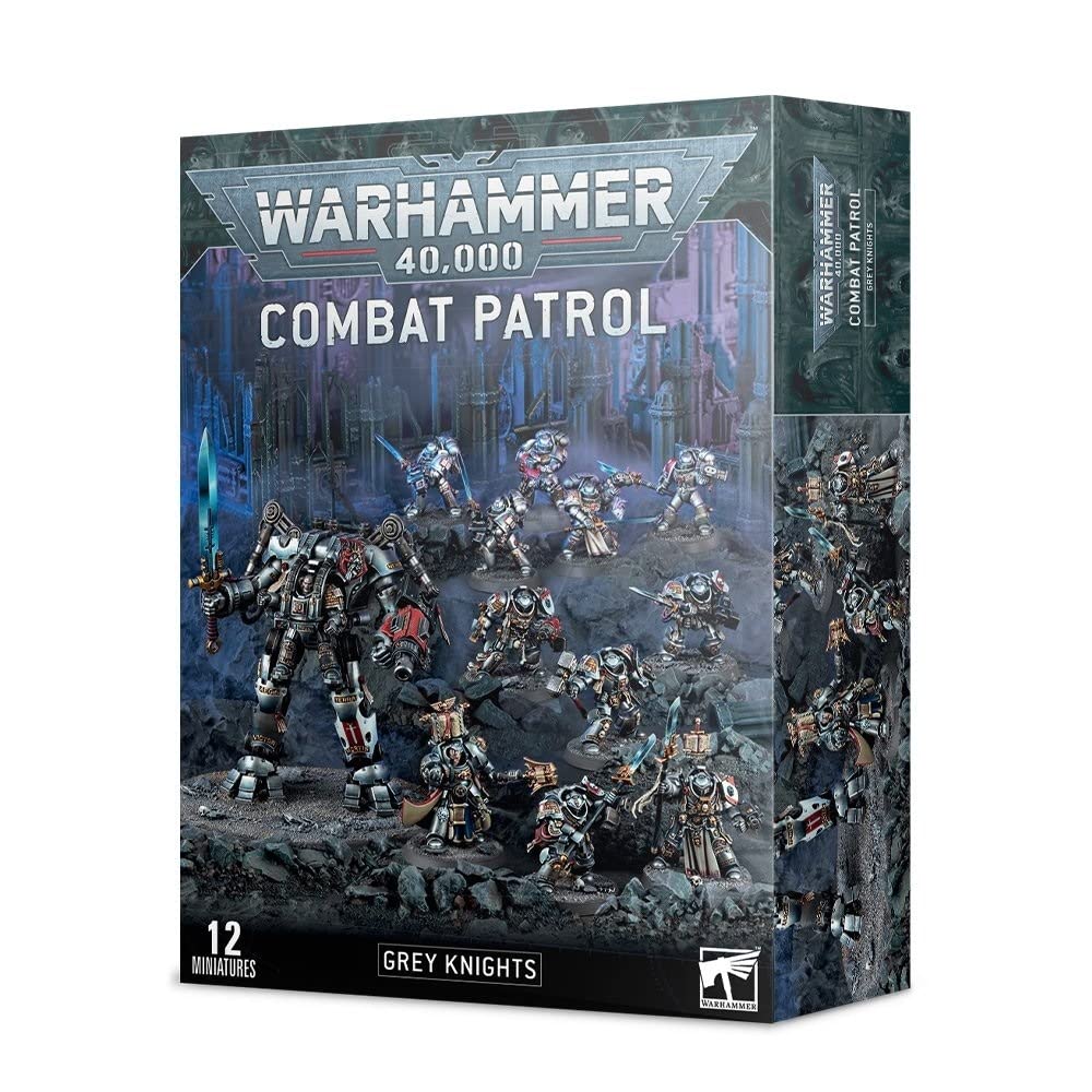 Warhammer 40,000 Grey Knights Combat Patrol Set - Miniature Wargaming Army Starter Kit for Tabletop Battles & Strategy Games