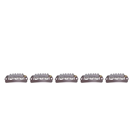 Durable Metal Wig Clips with Round Teeth - Secure Snap Hair Clips for Women, Dark Brown - Perfect for Barber Shops, Cosplay & Everyday Hairstyling
