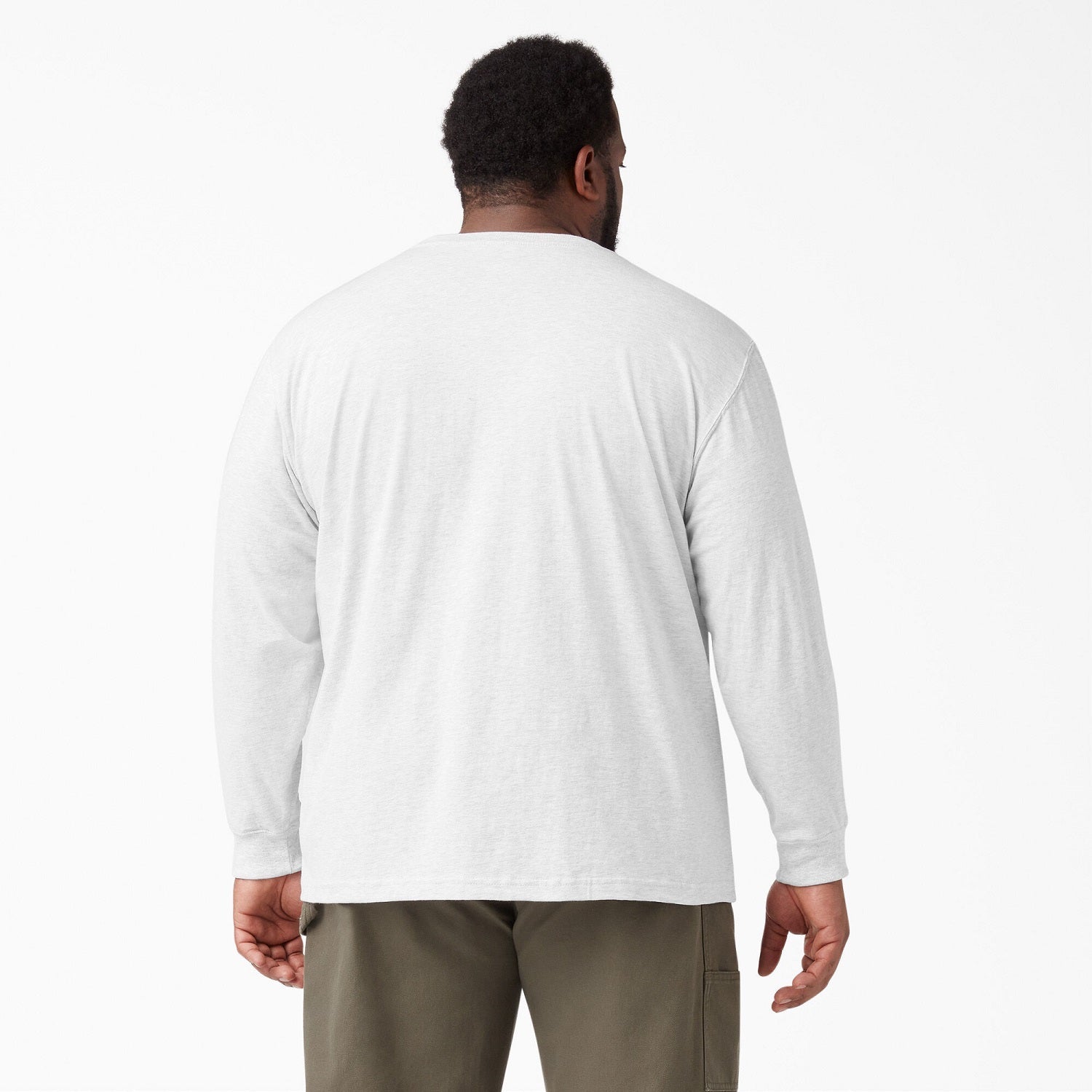 Dickies Men's Heavyweight Long Sleeve Crew Neck T-Shirt - Durable Workwear for Construction, Landscaping & Outdoor Activities