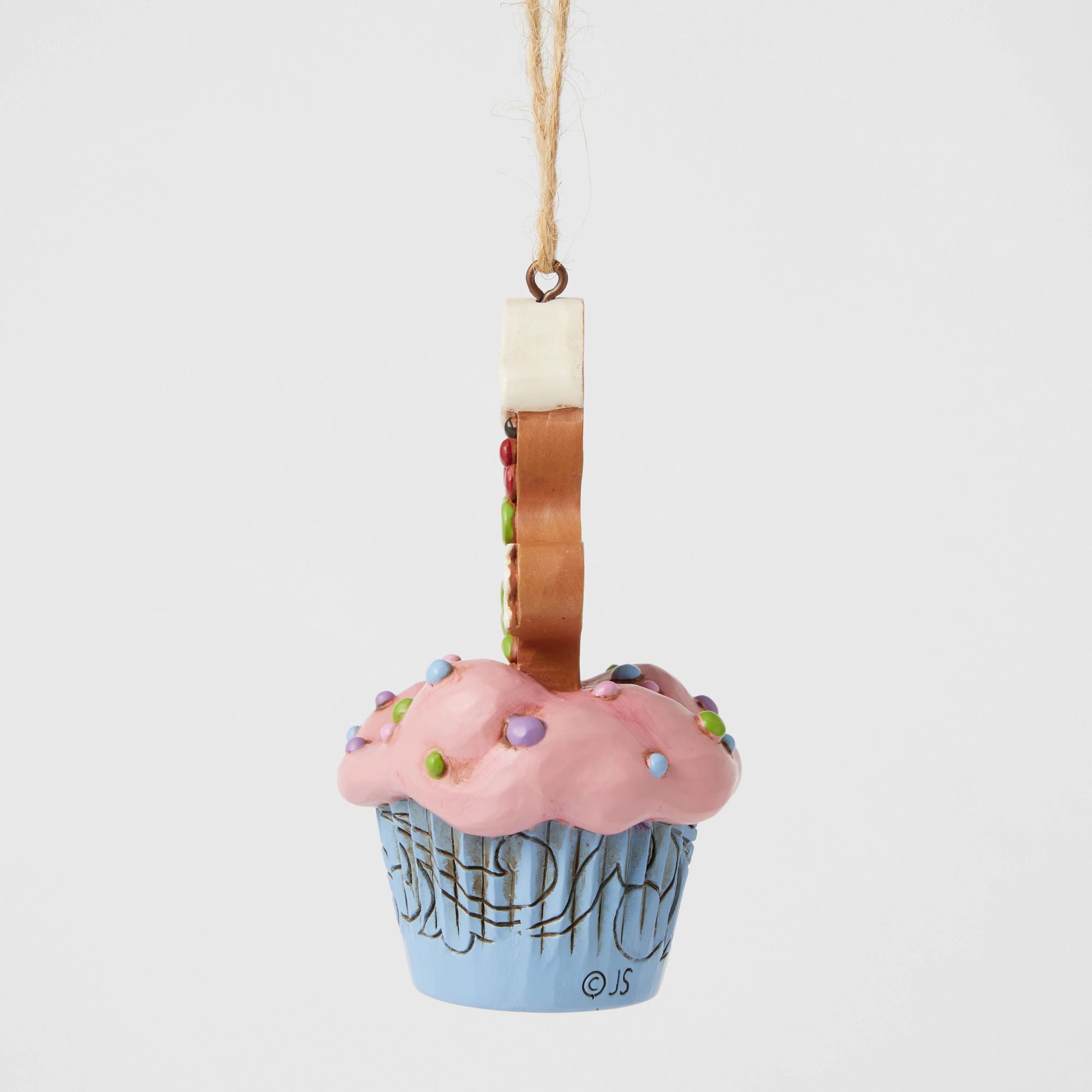 Gingerbread Cupcake Ornament - Christmas Tree Decor, Holiday Baking Party Favors, Festive Home Decoration