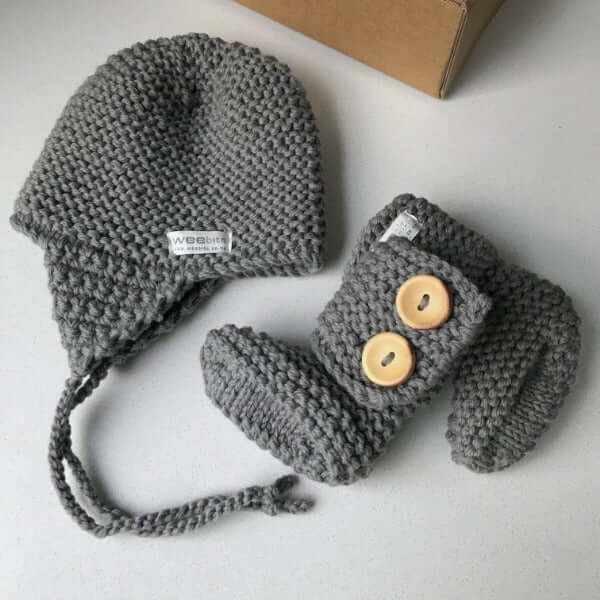 Chunky Knit Hat and Boots Set - Warm Winter Beanie & Cozy Booties for Women - Soft Yarn Accessories for Cold Weather - Perfect for Snow Days, Outdoor Adventures & Casual Wear