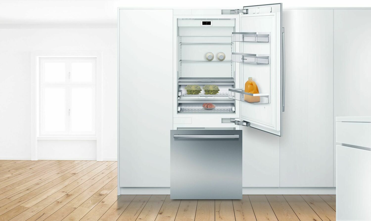 Bosch B30BB935SS 30-Inch Built-In Bottom Freezer Refrigerator - Stainless Steel, Energy Star Certified | Perfect for Modern Kitchens & Open-Concept Homes