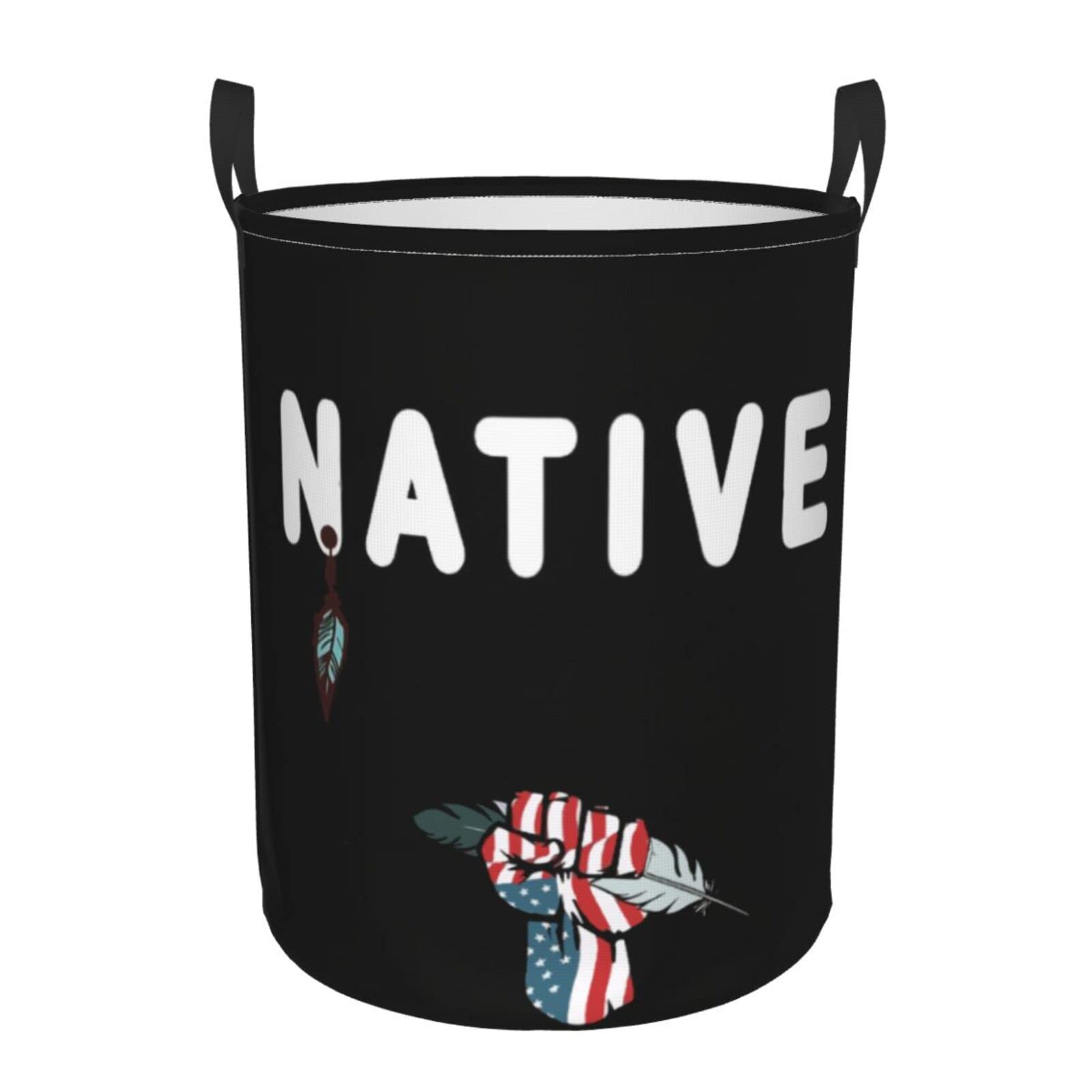 Large Native American Laundry Hamper Basket - Breathable Dirty Clothes Storage Bag for Bedroom, Bathroom & Laundry Room Organization