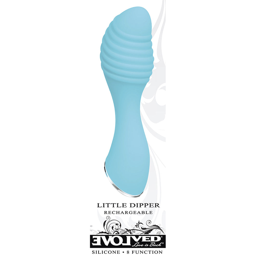 Evolved Little Dipper Ridged Mini Vibrator - Powerful Clitoral Stimulator for Women, Waterproof & Rechargeable Personal Massager - Perfect for Solo Play & Couples Intimacy