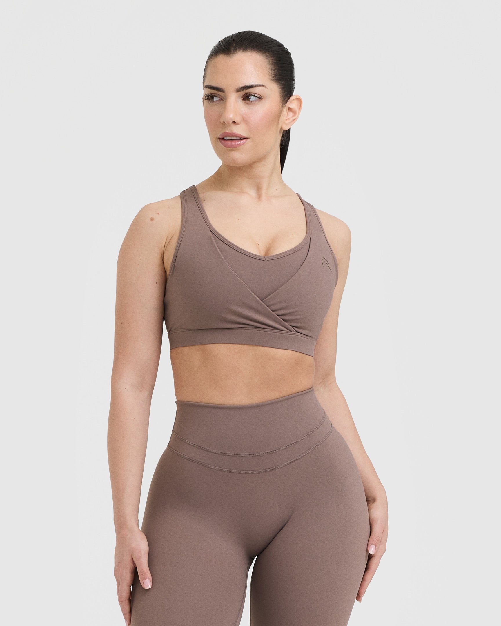 High Support Seamless Sports Bra for Women - Cool Brown | Yoga, Running, Gym & Workout Comfort