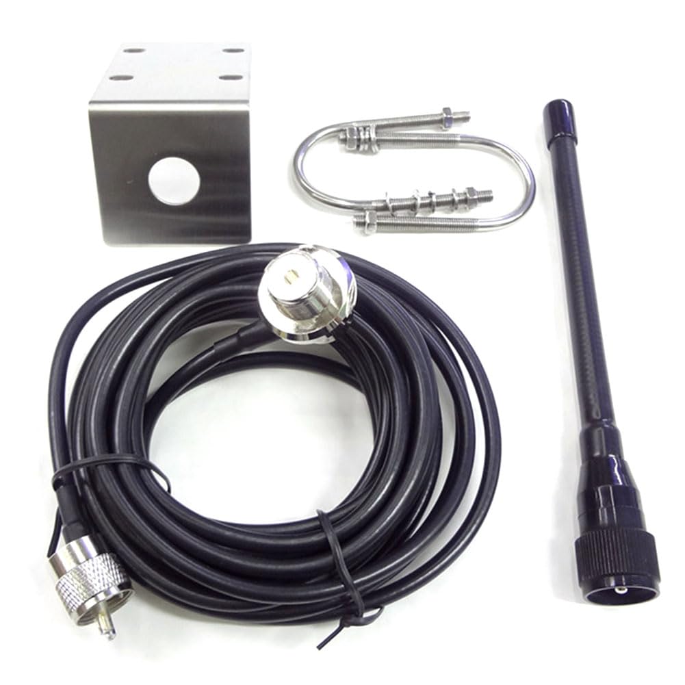 VHF Marine Antenna 156-163Mhz Waterproof with 5M Cable for Boat Sailboat Yacht - Perfect for Offshore Navigation