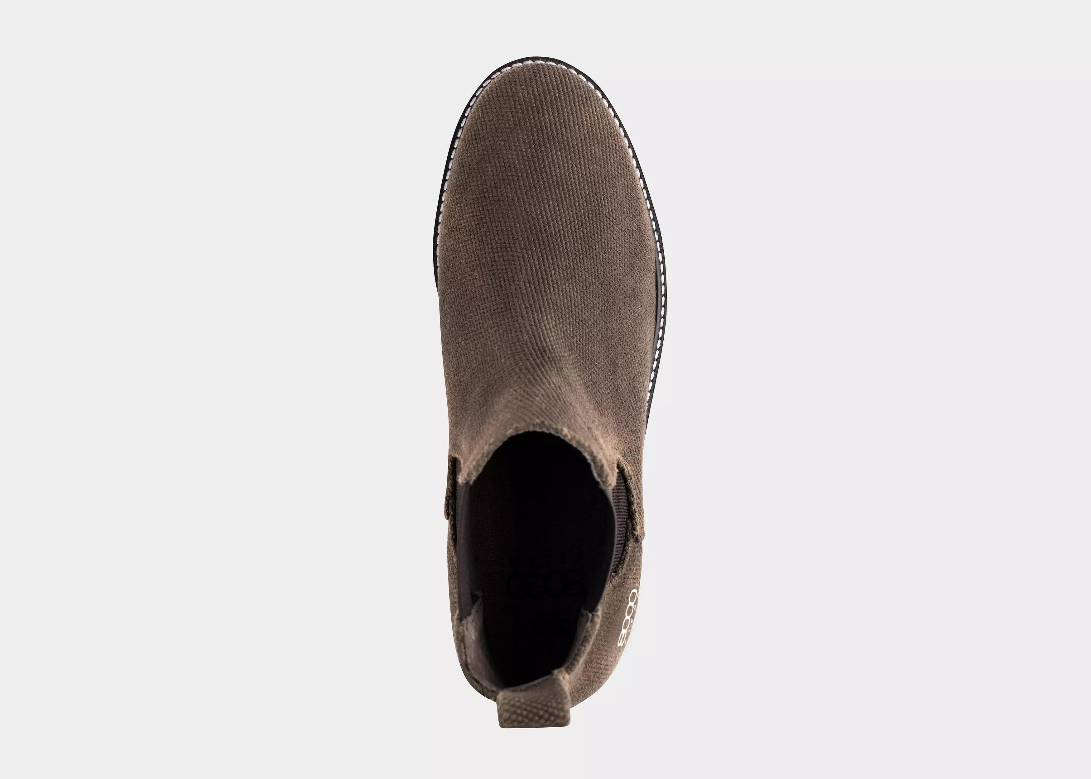 Men's Vegan Hemp Chelsea Boots - Dark Brown Eco-Friendly Shoes | Comfortable & Stylish for Casual Wear, Work & Outdoor Activities