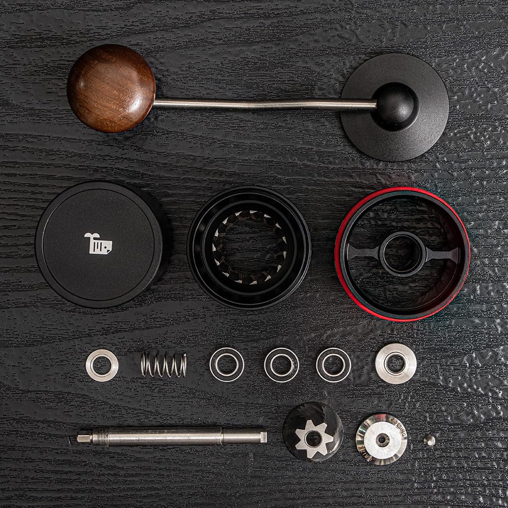 Premium Manual Coffee Grinder - CafeSing GRIZZ G1 Hand Crank Burr Mill for Espresso, French Press & Pour Over - Perfect for Home, Office & Travel Use