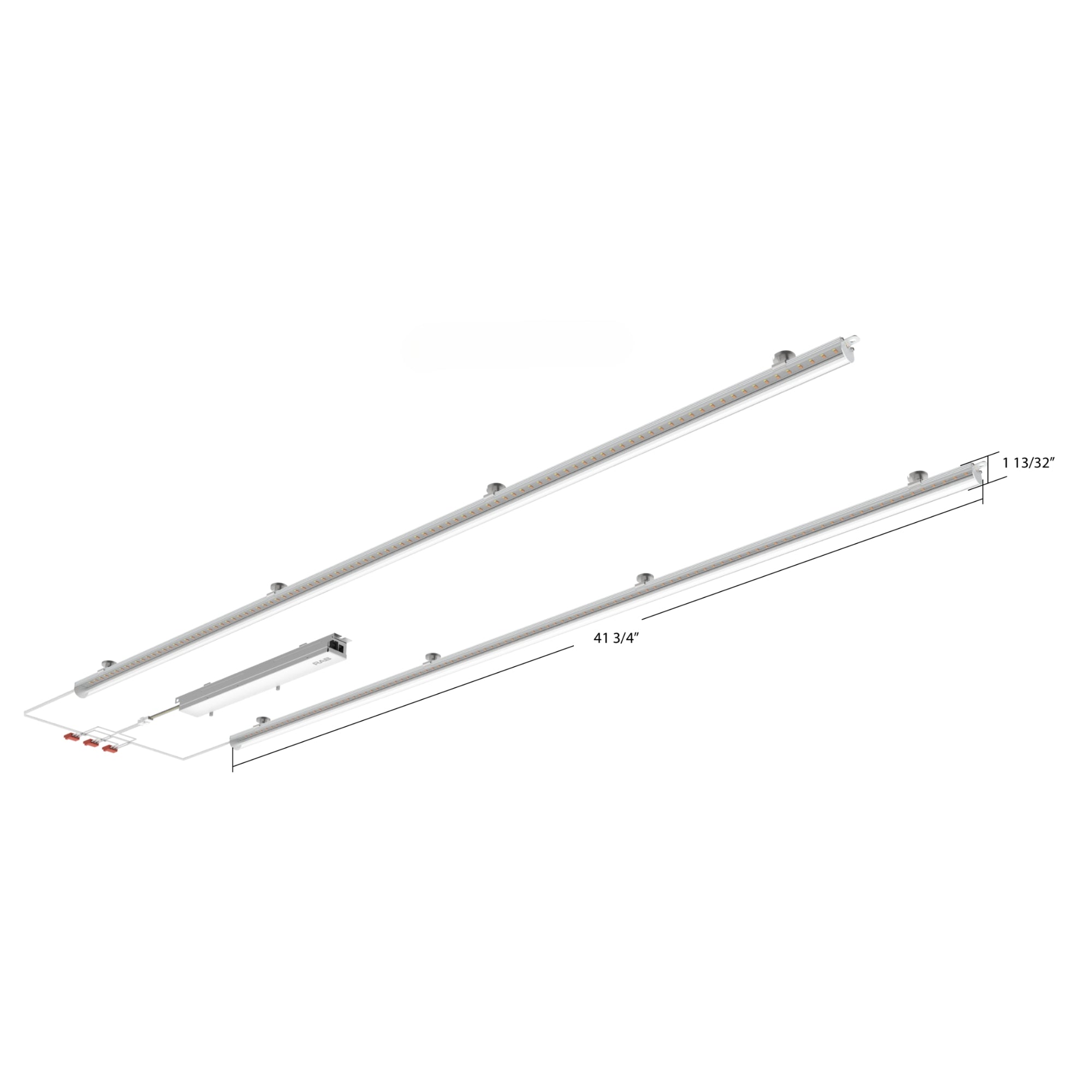 2x4ft LED Magnetic Retrofit Kit - 6640 Lumens, 50W, Selectable CCT (3000K-5000K), Frosted Lens, 120-277V - Perfect for Office Lighting, Drop Ceiling, and Commercial Spaces