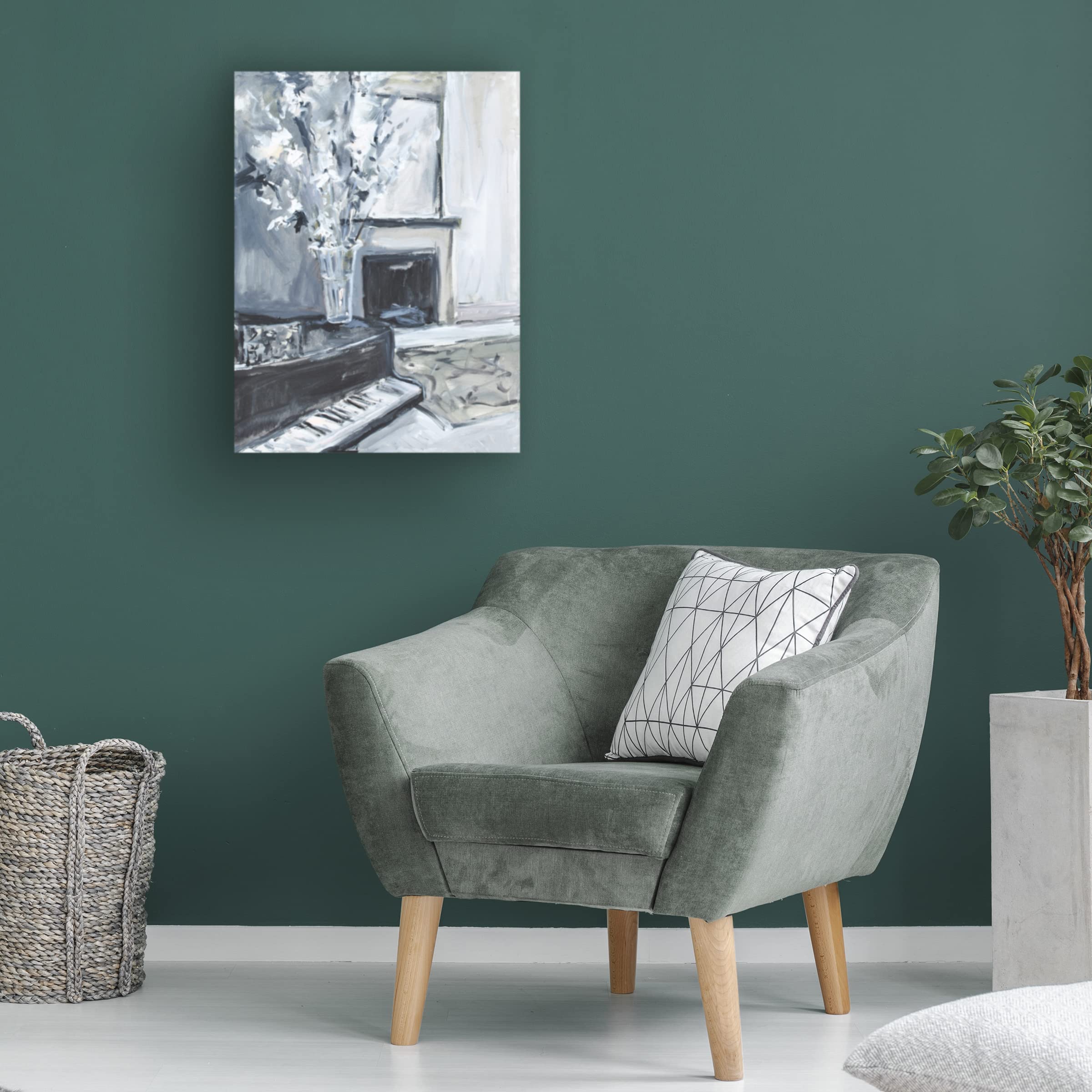 Trademark Fine Art 'Piano Blues III' Canvas Wall Art by Allayn Stevens - Jazz Music Decor for Living Room, Bedroom & Office