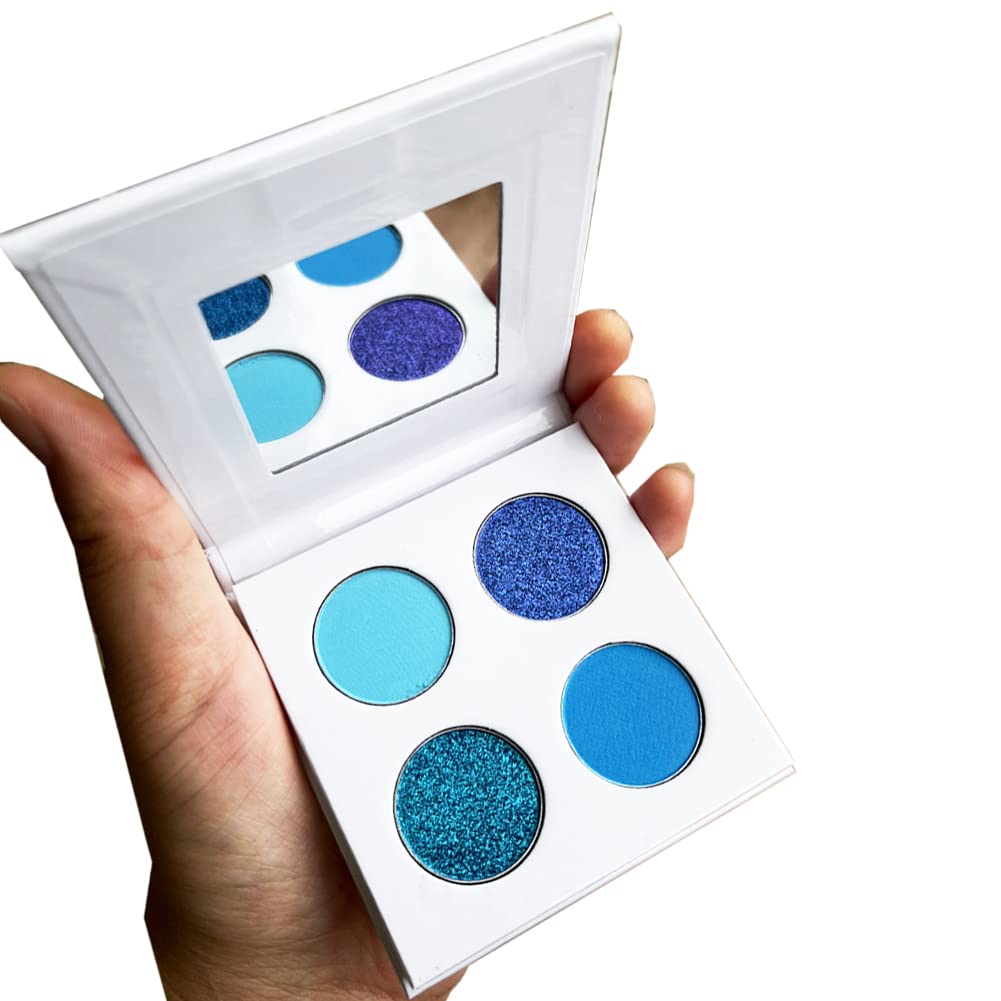 4 Colors Pigmented Eyeshadow Palette - Matte & Duochrome Long Lasting Makeup, Creamy Blendable Natural Eyeshadow for Day & Night Looks - Perfect for Party, Wedding & Everyday Wear