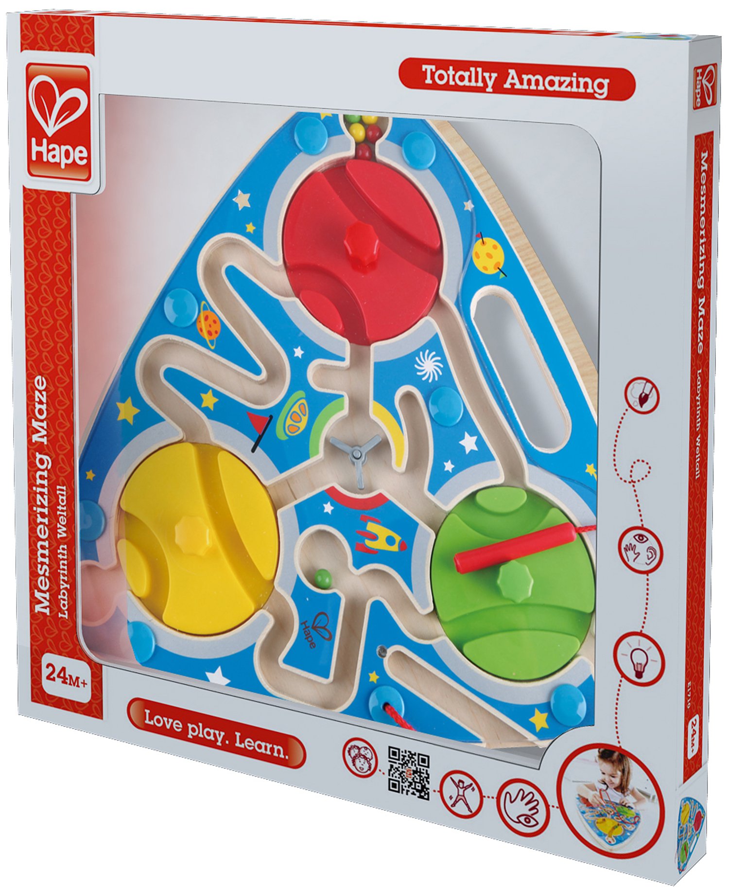 Hape Magnetic Wooden Maze Puzzle for Kids - Fun & Educational STEM Toy for Problem Solving & Hand-Eye Coordination - Perfect for Travel, Classroom & Home Play