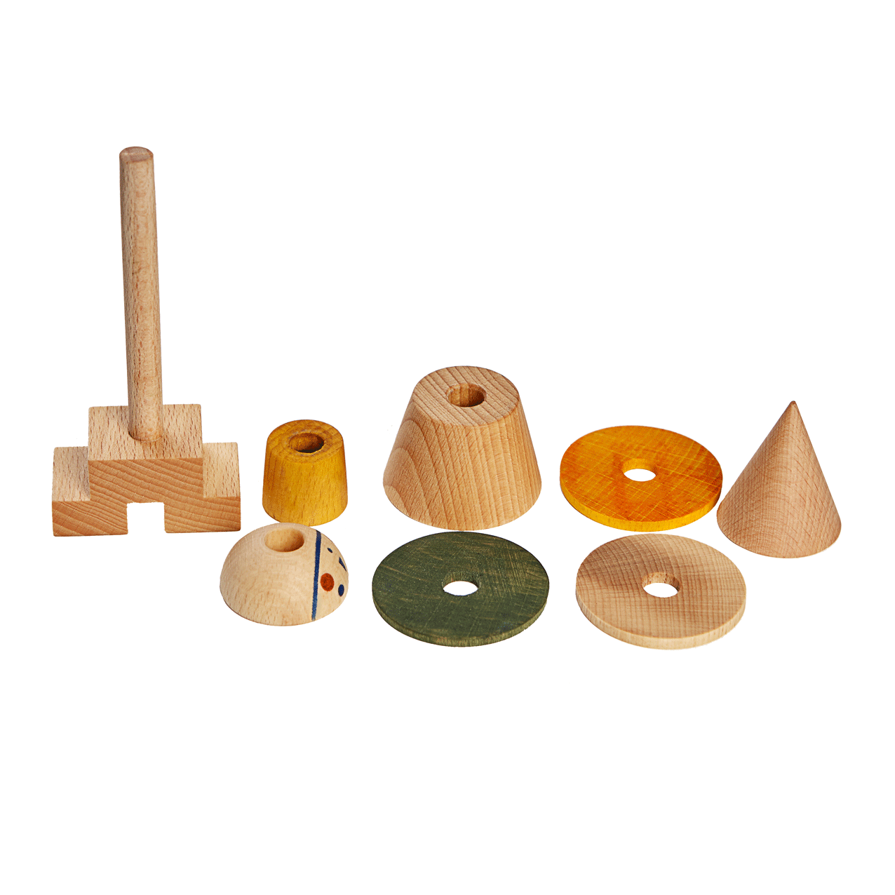 Wooden Stacking Toy Stick Fig No.01 - Educational Building Blocks for Kids | STEM Learning Toys for Toddlers | Creative Play for Preschool Classroom & Home Activities